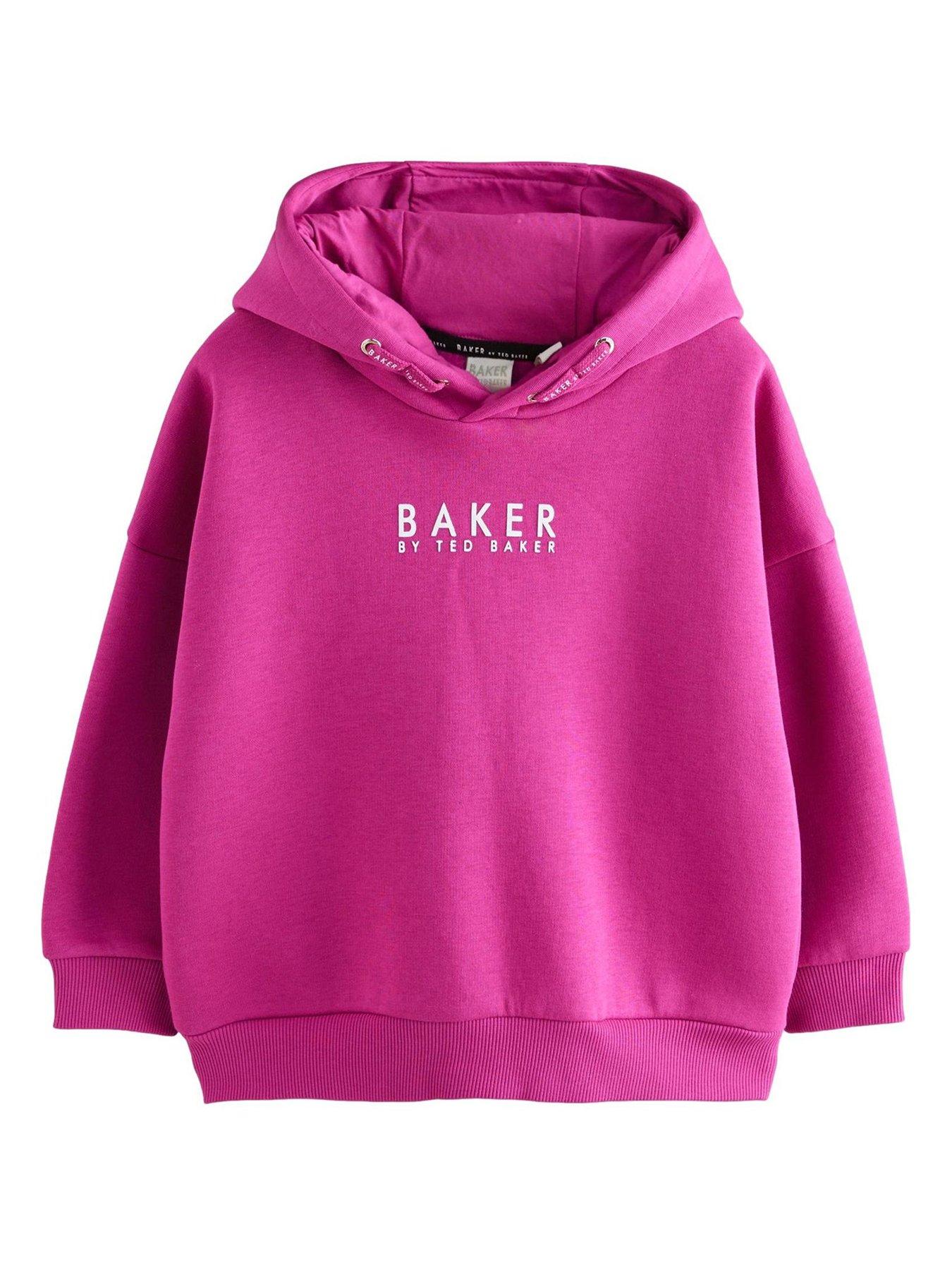  image of ted-baker-girls-logo-hoodie-pink