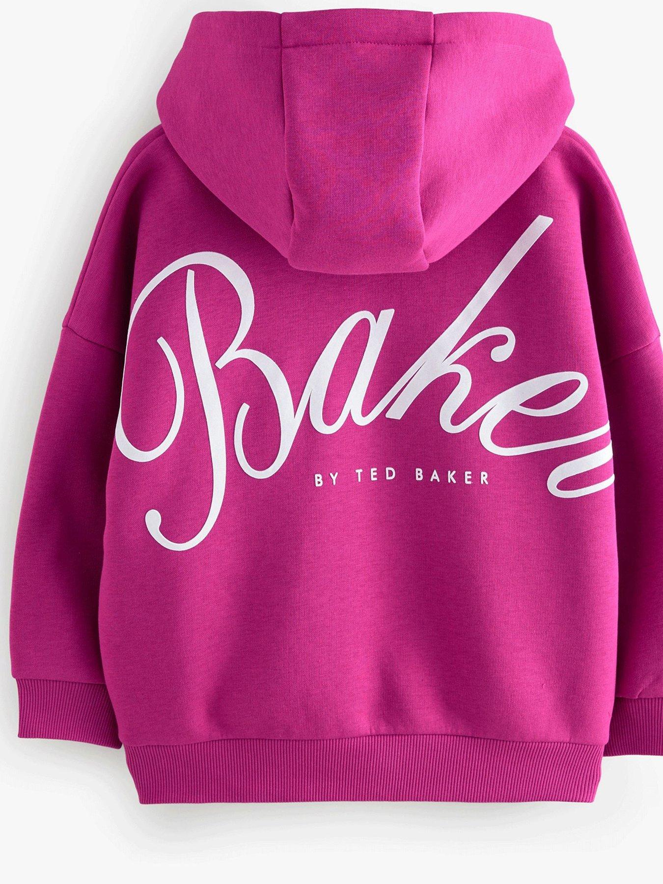  image of ted-baker-girls-logo-hoodie-pink