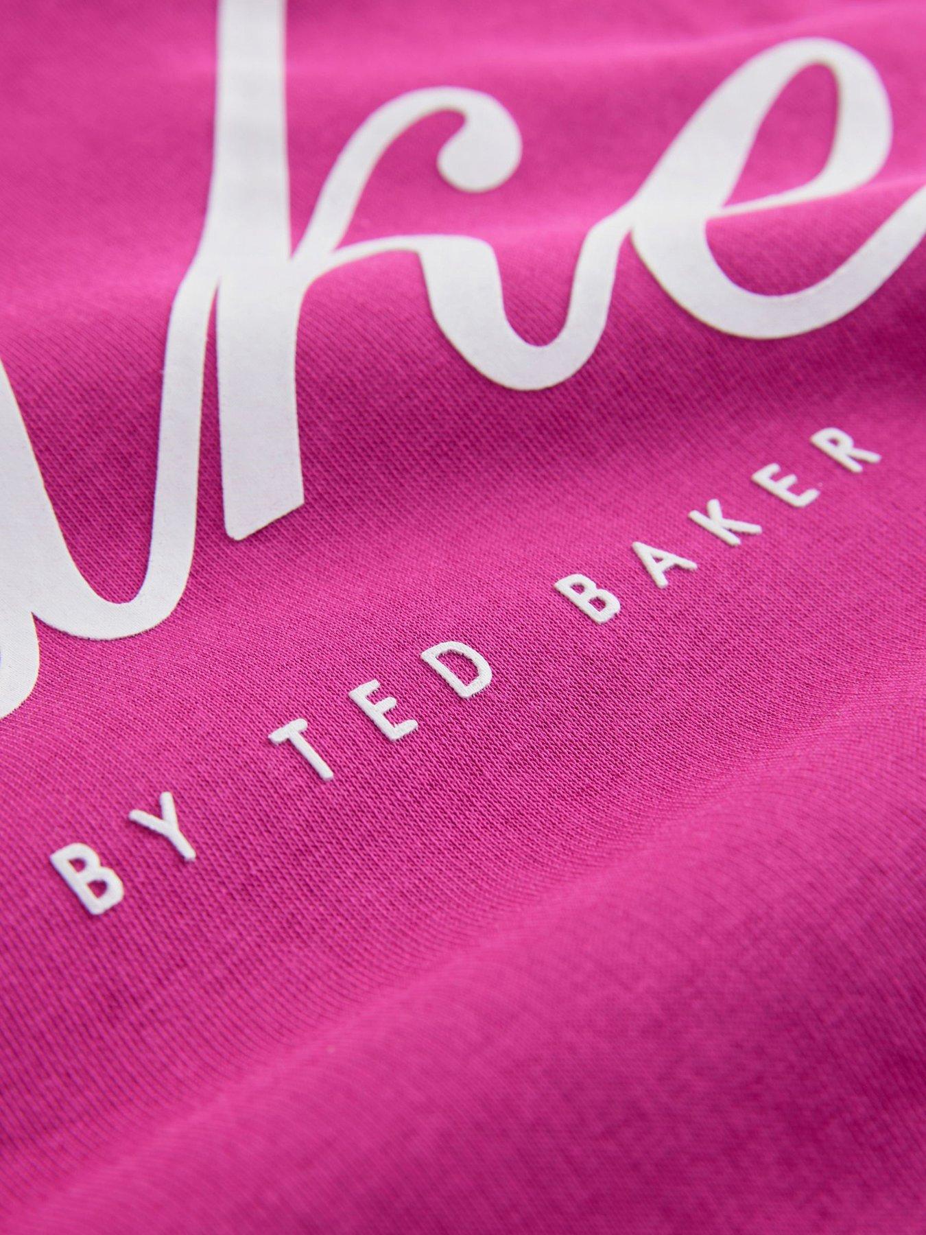  image of ted-baker-girls-logo-hoodie-pink