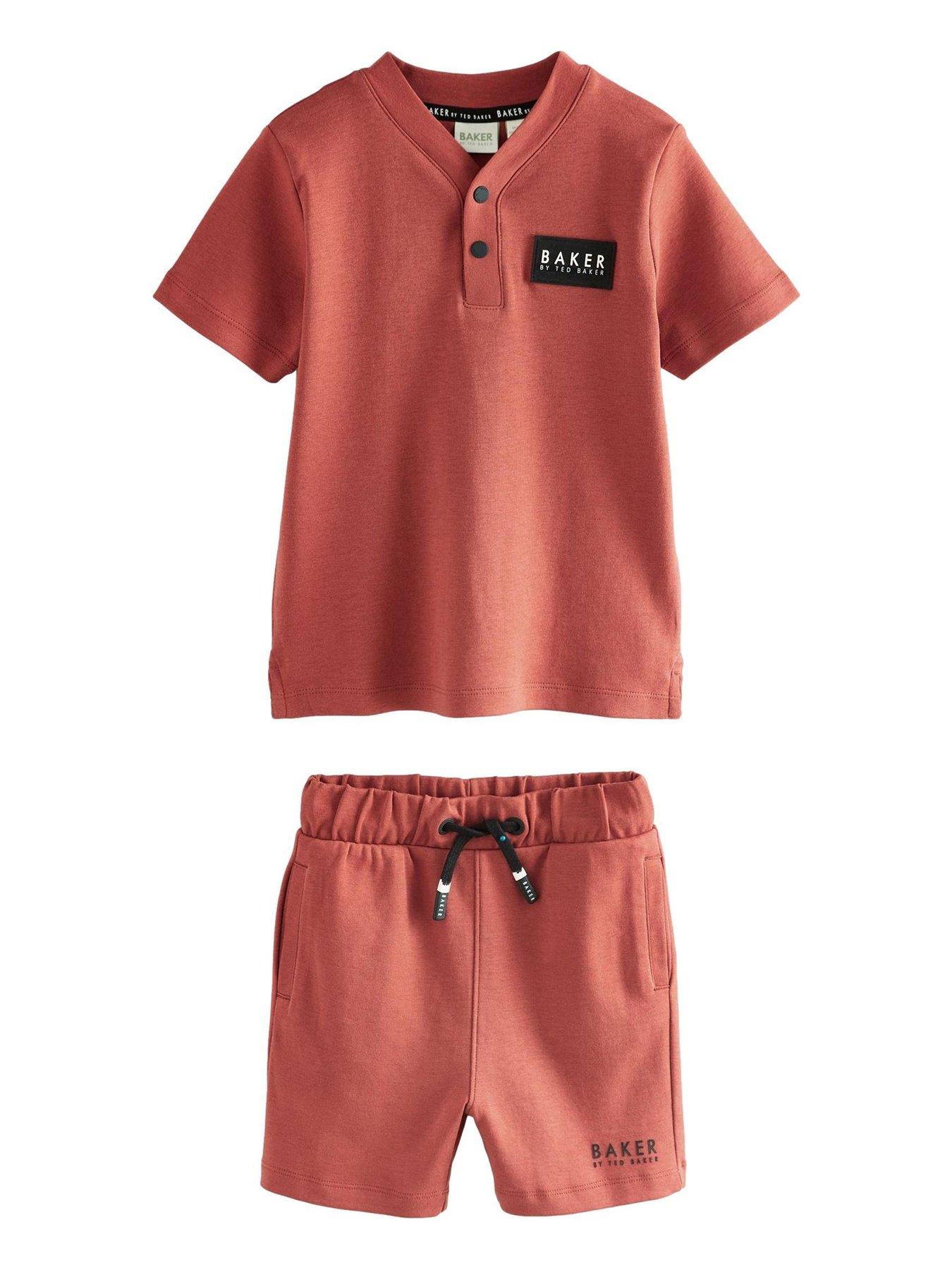  image of ted-baker-top-amp-short-set-red