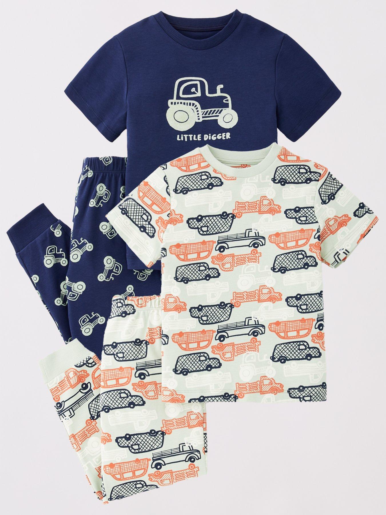 Mini V by Very Boys 2 Pack Transport Pyjamas - Multi | Littlewoods