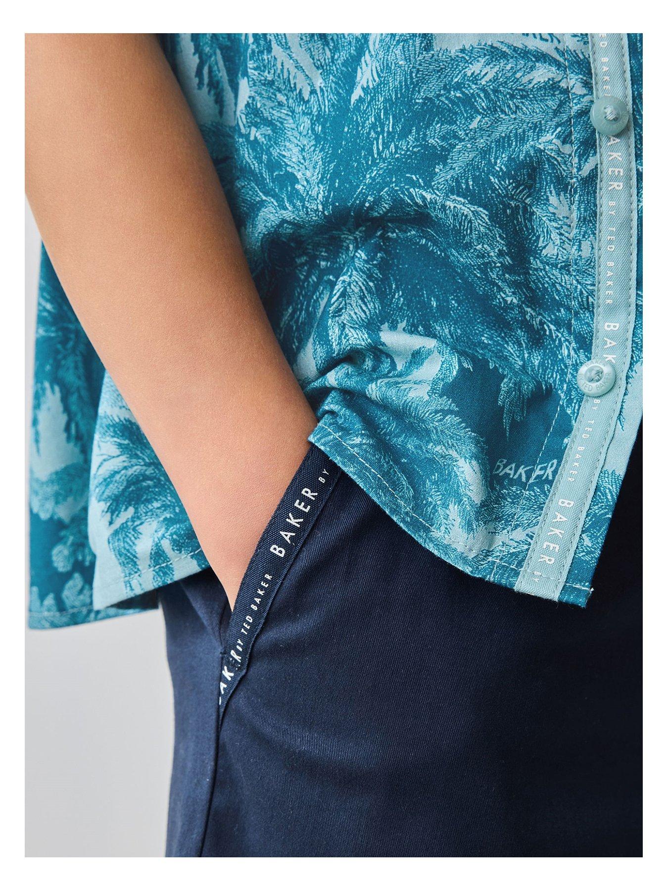  image of ted-baker-shirt-amp-short-set-blue