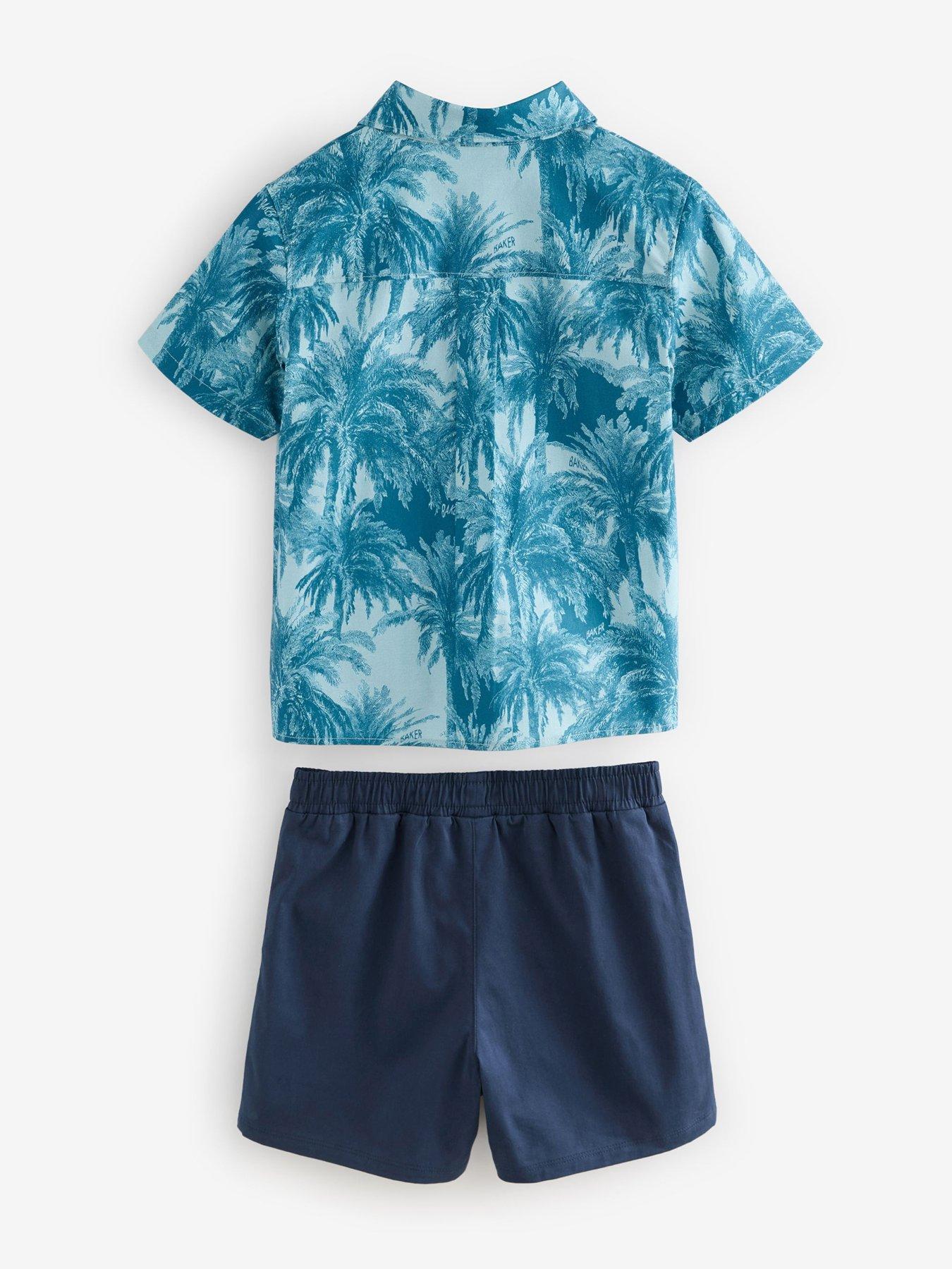  image of ted-baker-shirt-amp-short-set-blue