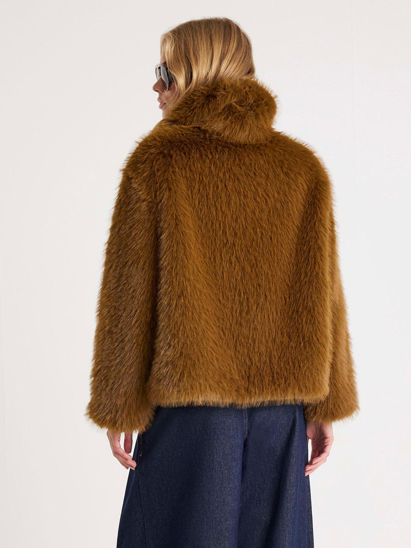 Image 2 of 6 of River Island Short Faux Fur Jacket
