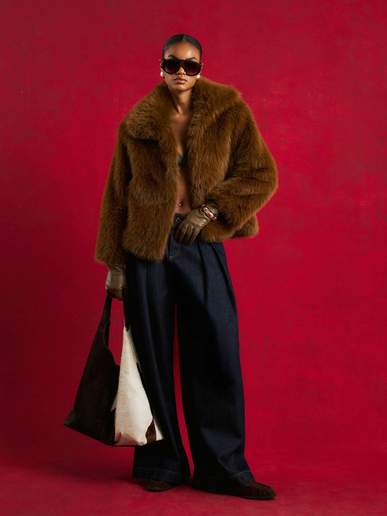 Image 5 of 6 of River Island Short Faux Fur Jacket