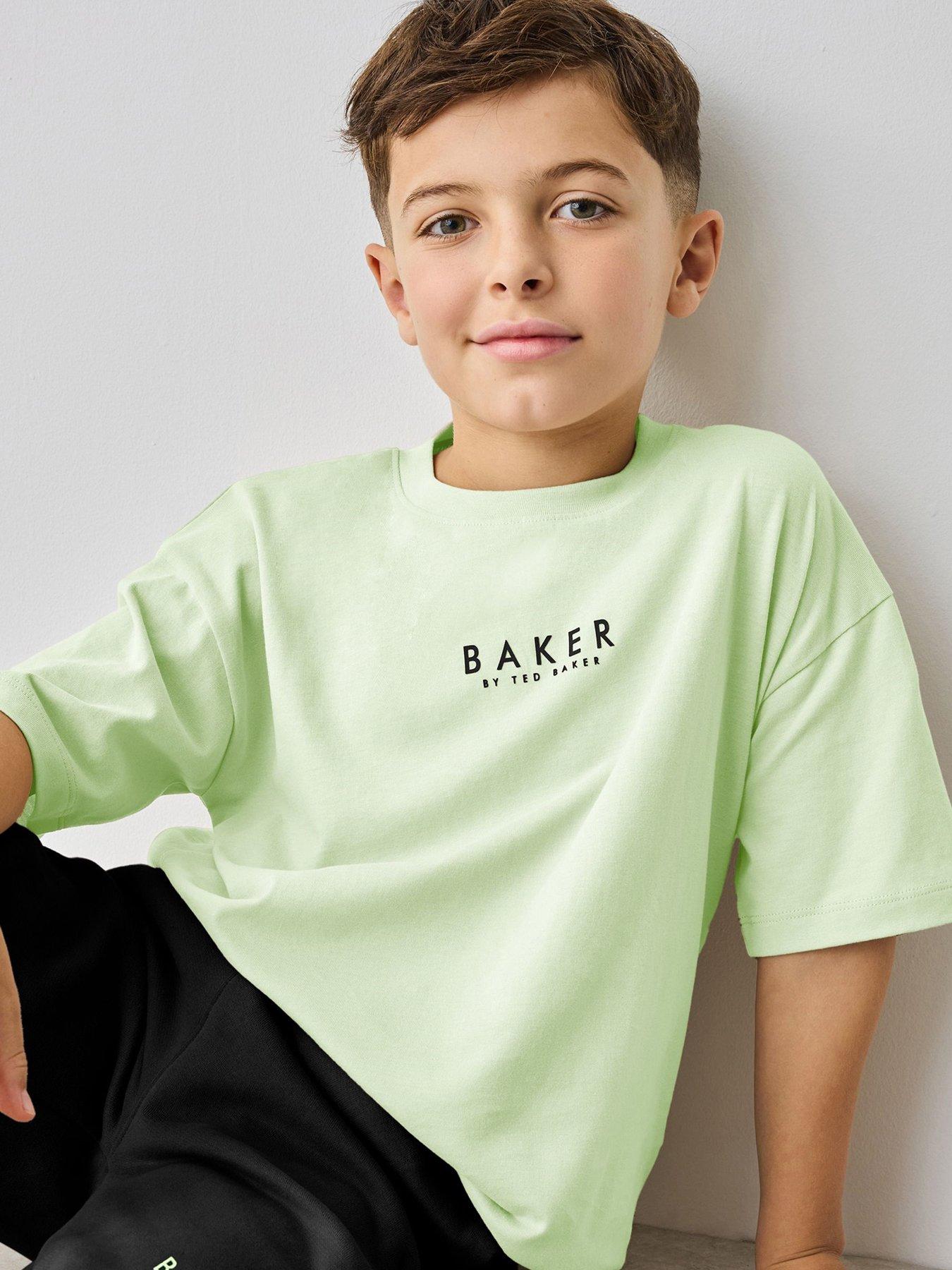  image of ted-baker-boys-top-and-short-set-green