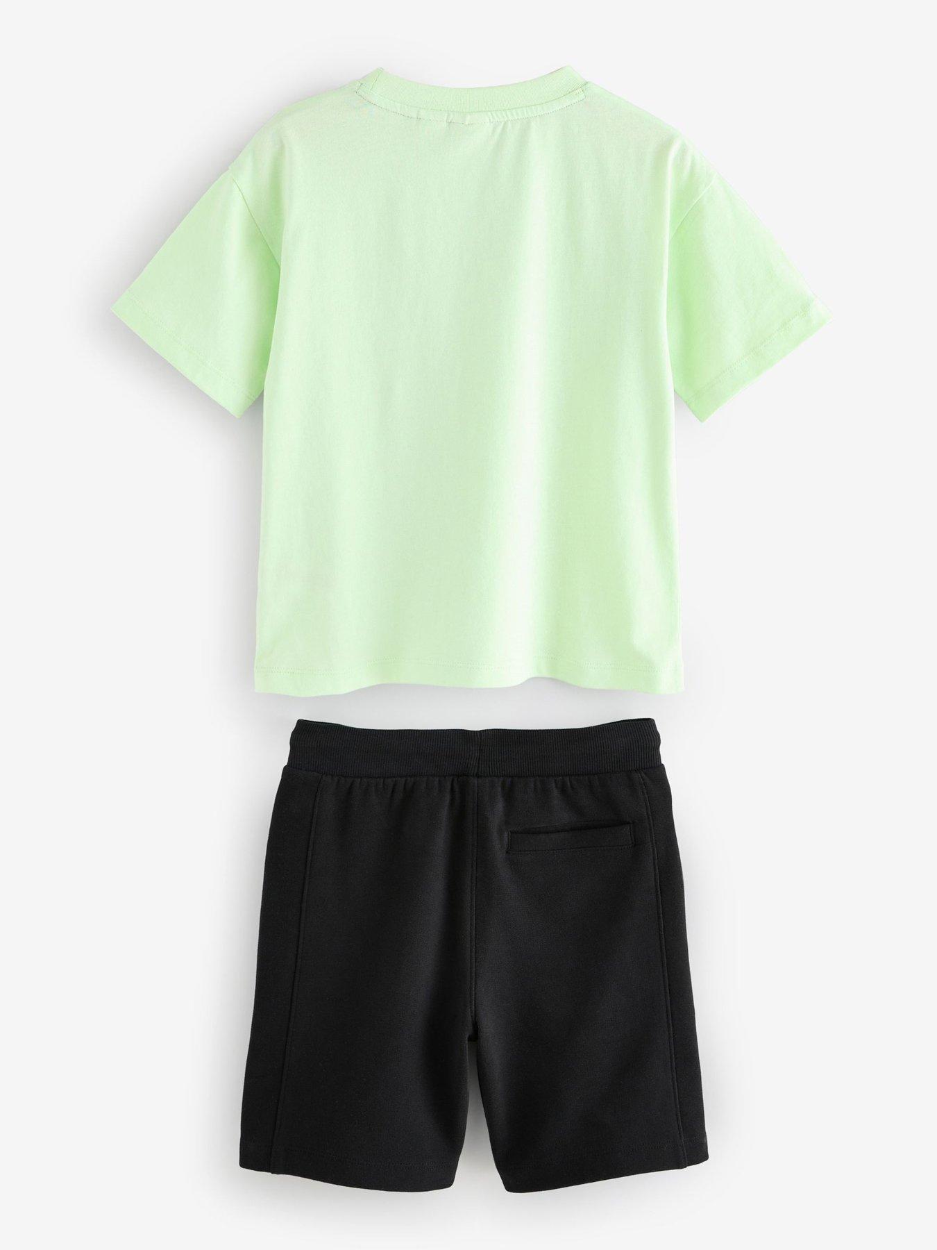  image of ted-baker-boys-top-and-short-set-green