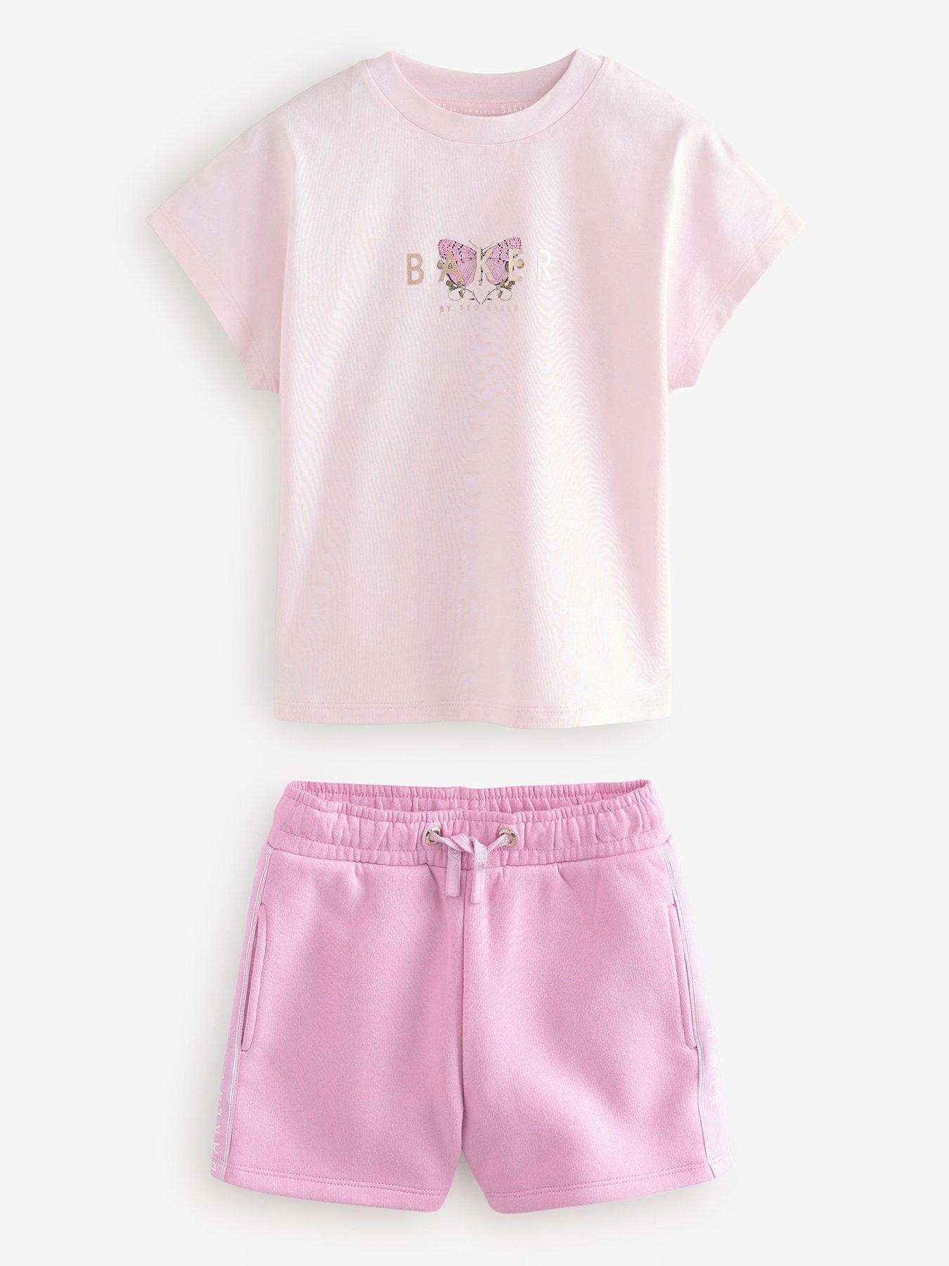 front image of ted-baker-butterfly-top-amp-short-set-pink