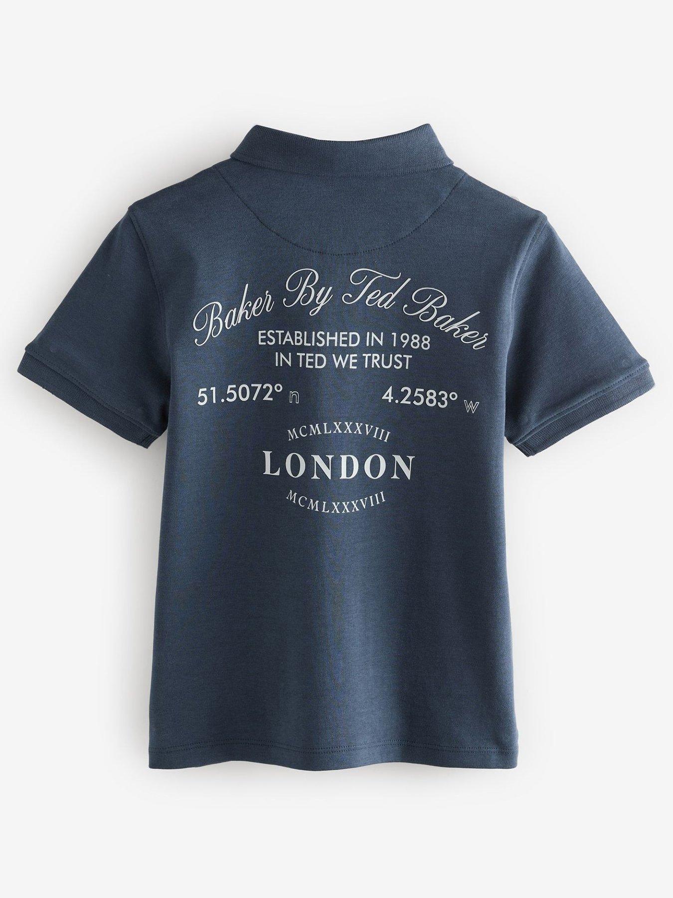 Image 2 of 4 of Ted Baker Graphic Polo Shirt - Navy