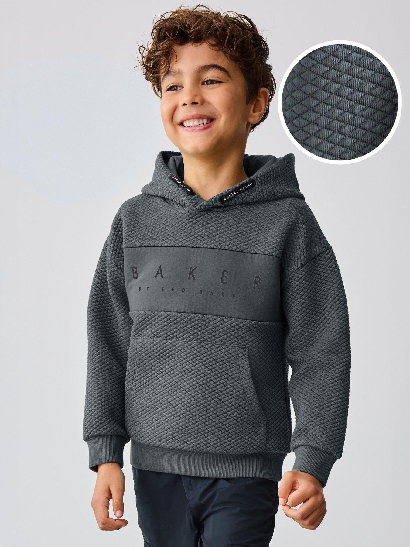  image of ted-baker-boys-hoodie-grey