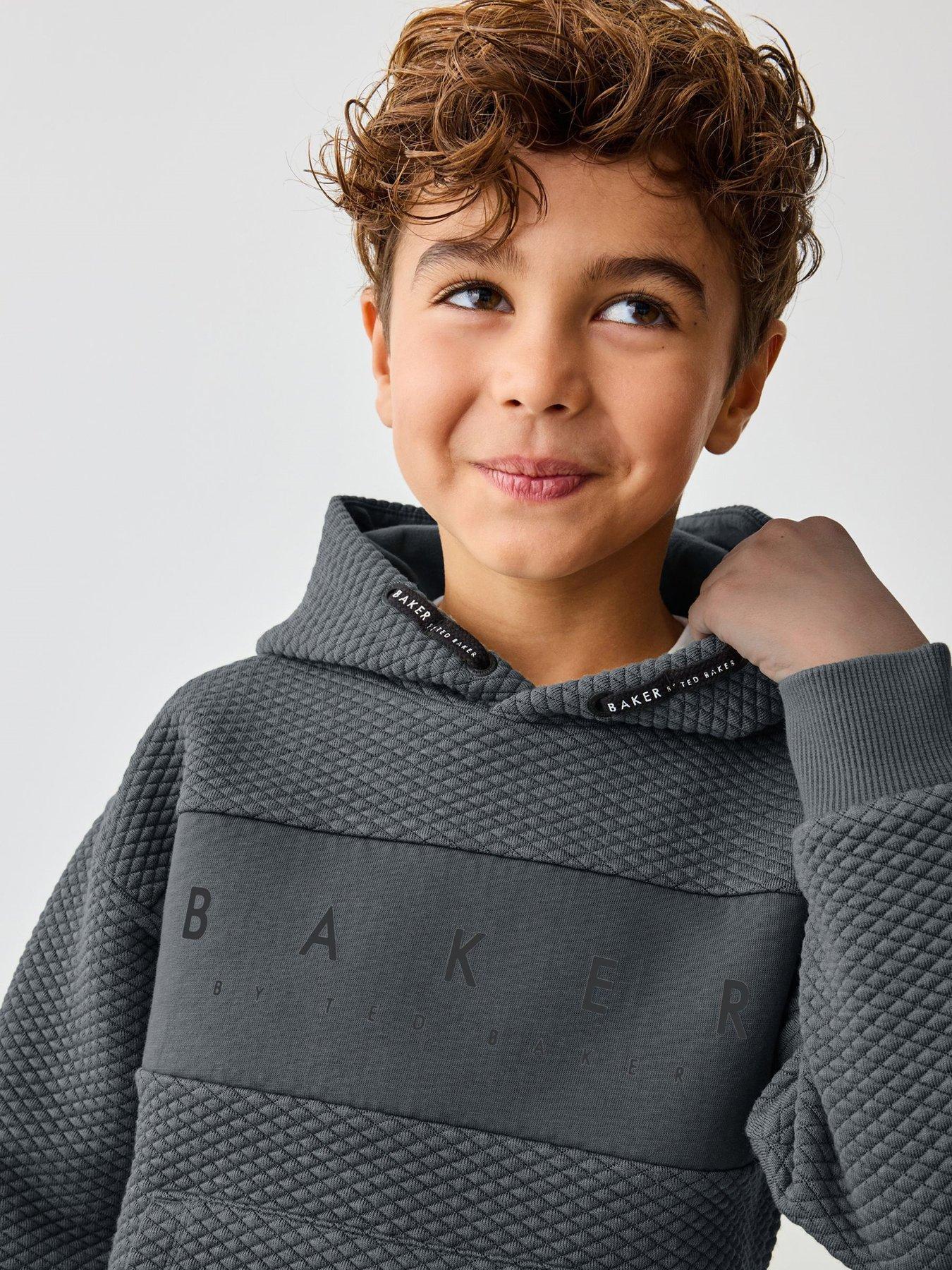  image of ted-baker-boys-hoodie-grey