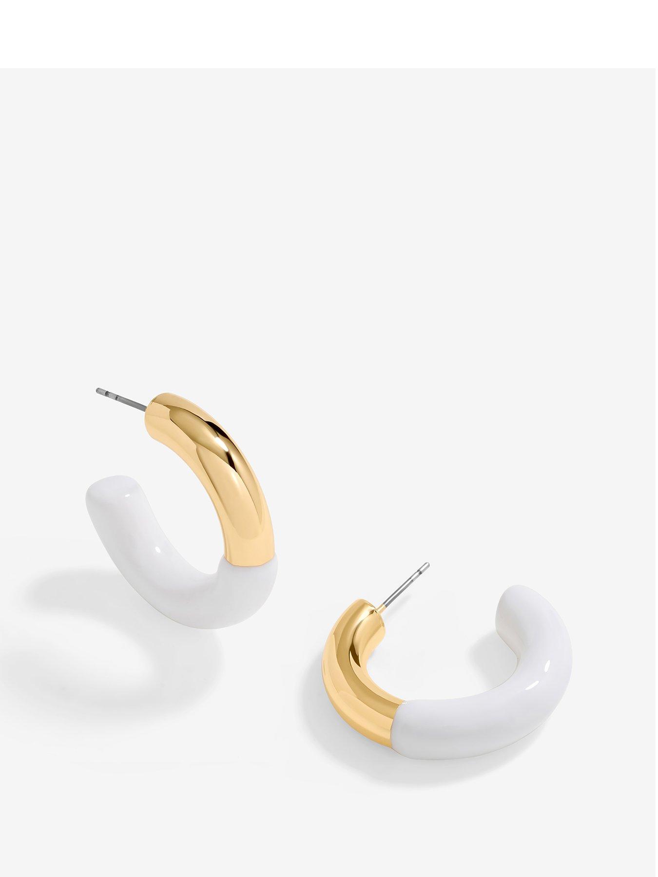 mood-gold-white-half-enamel-hoop-earrings