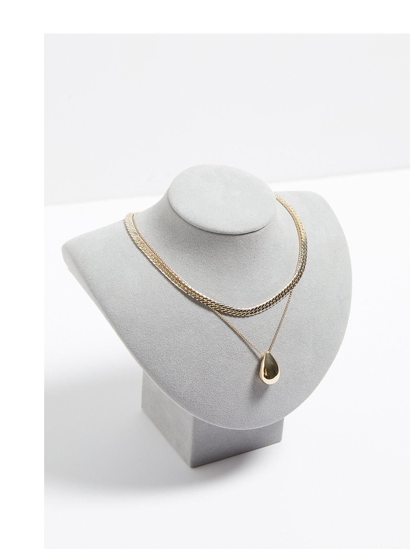 mood-gold-polished-dome-layered-chain-pendant-necklace-pack-of-2