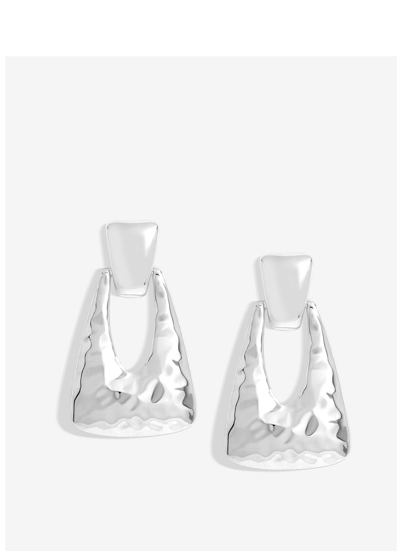 mood-silver-hammered-doorknocker-drop-earrings