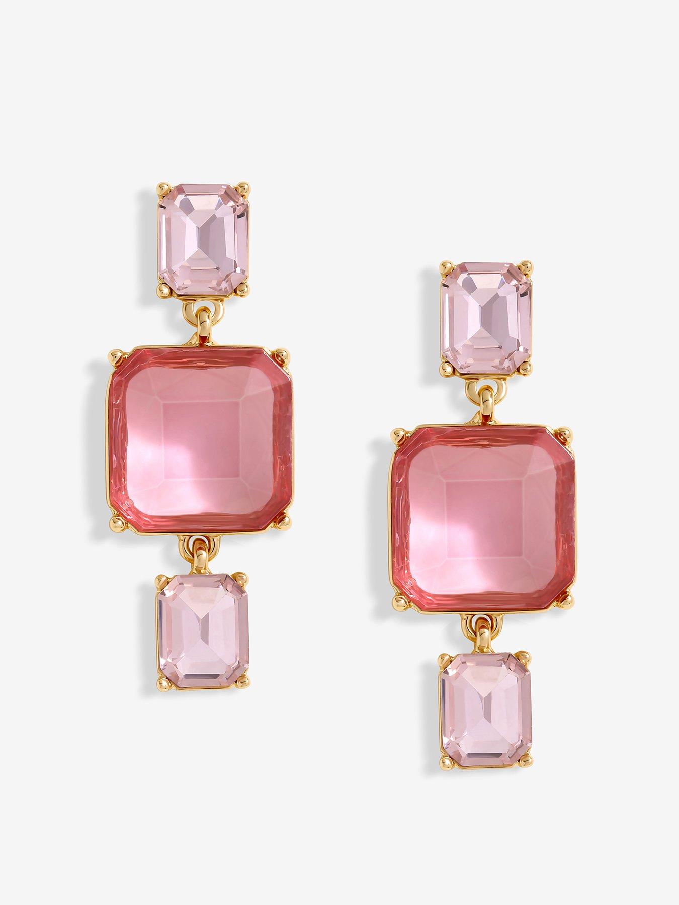 mood-gold-pink-facet-three-drop-earrings