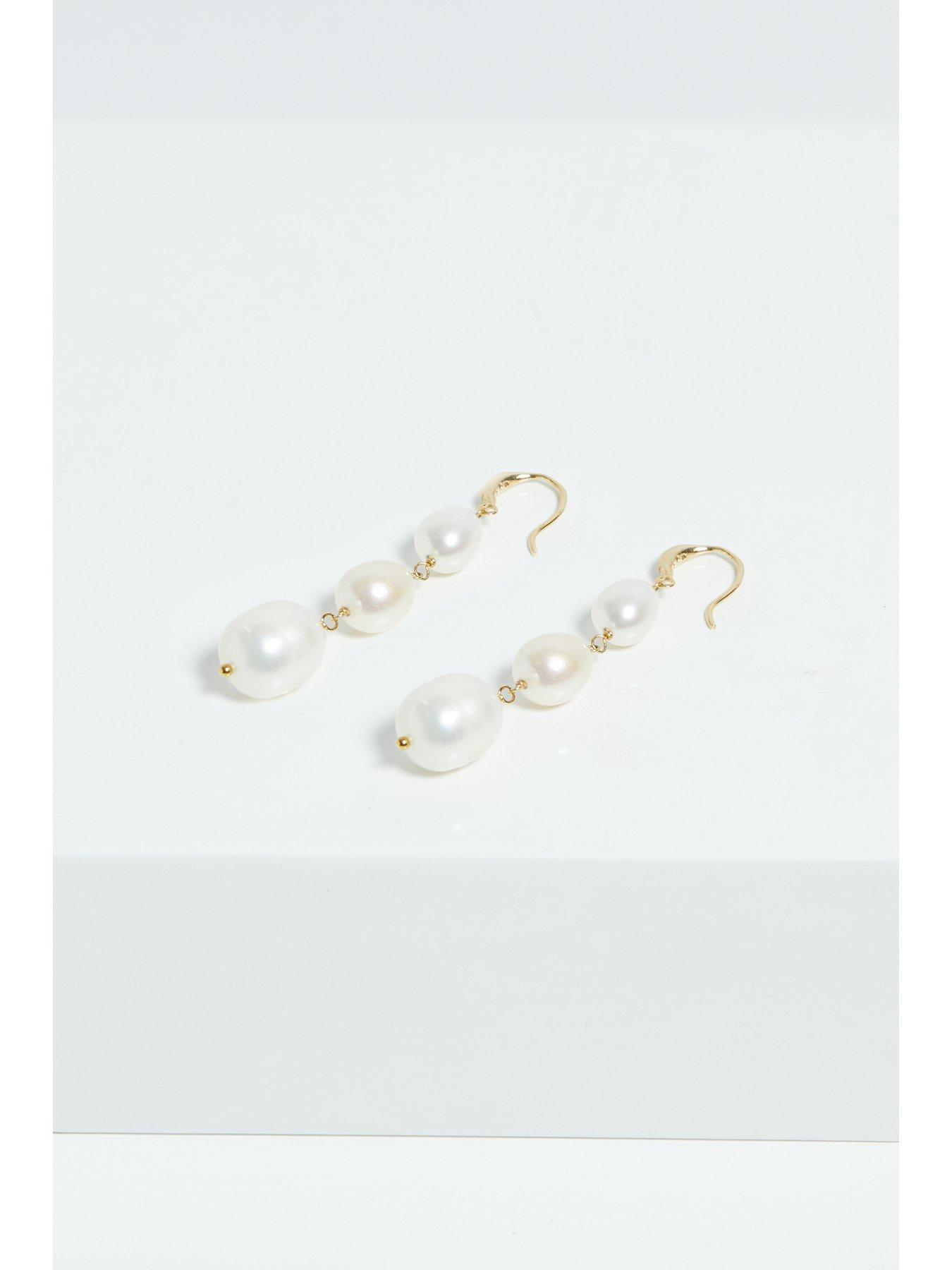  image of jon-richard-gold-plated-semi-precious-drop-earrings