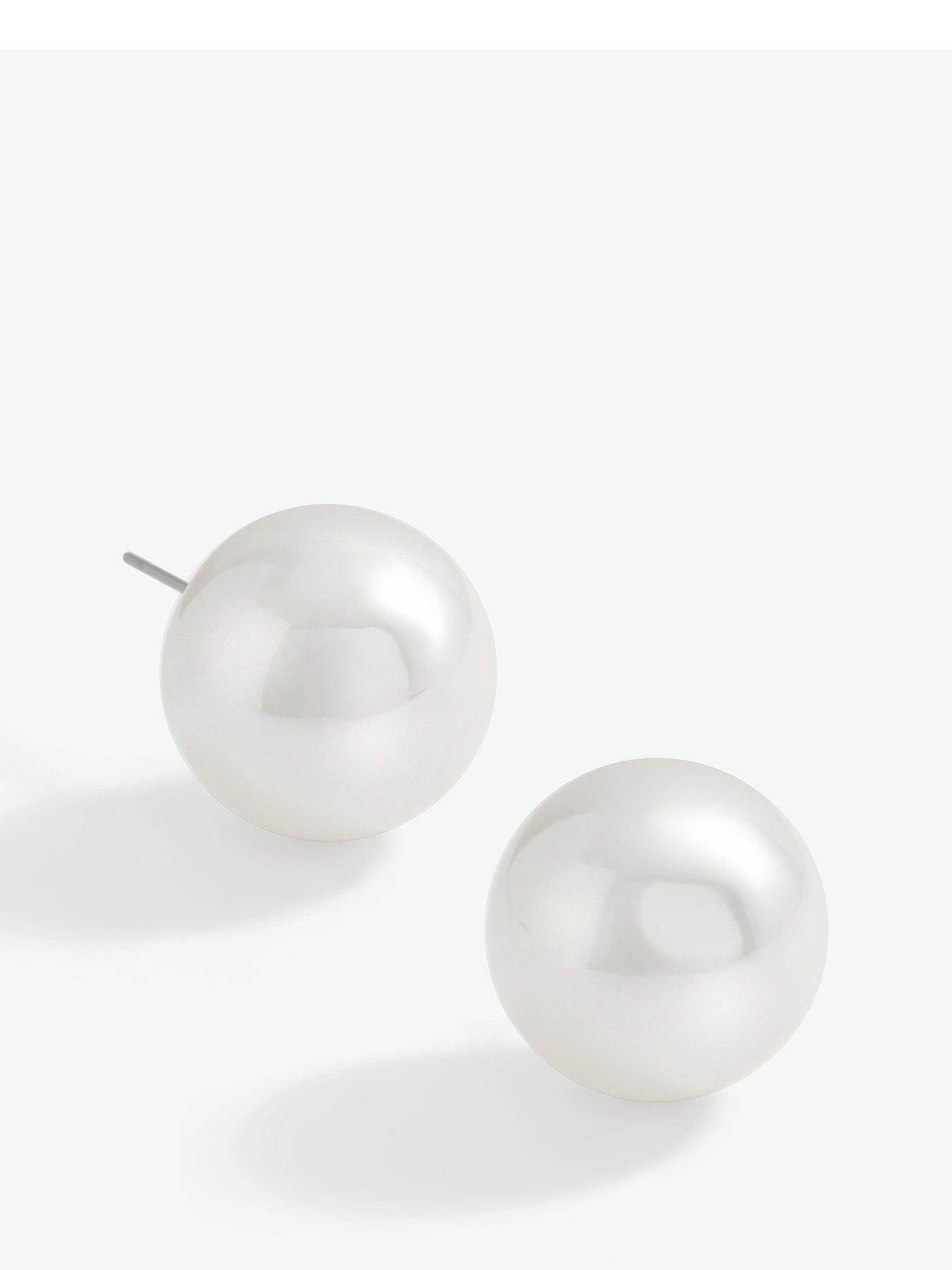 image of mood-gold-pearl-large-stud-earrings
