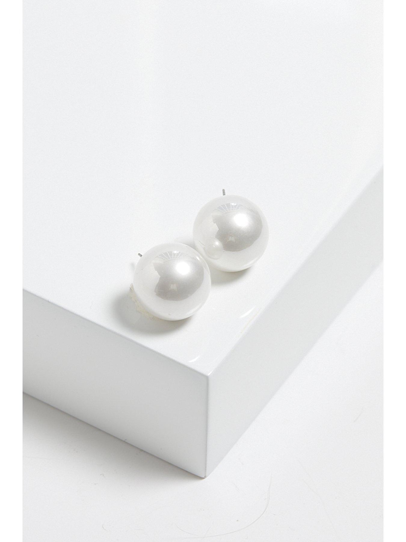 image of mood-gold-pearl-large-stud-earrings