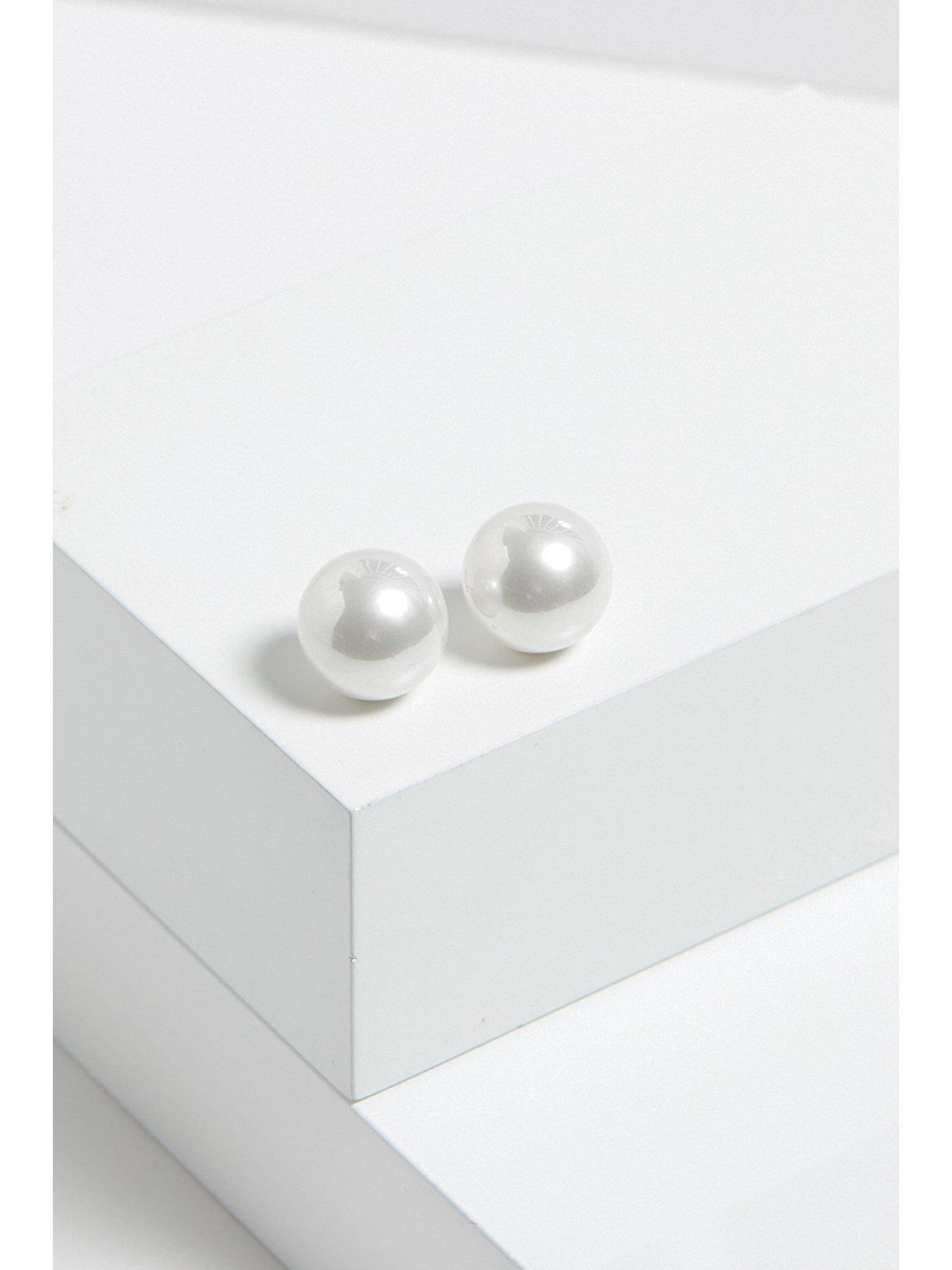  image of mood-gold-pearl-large-stud-earrings