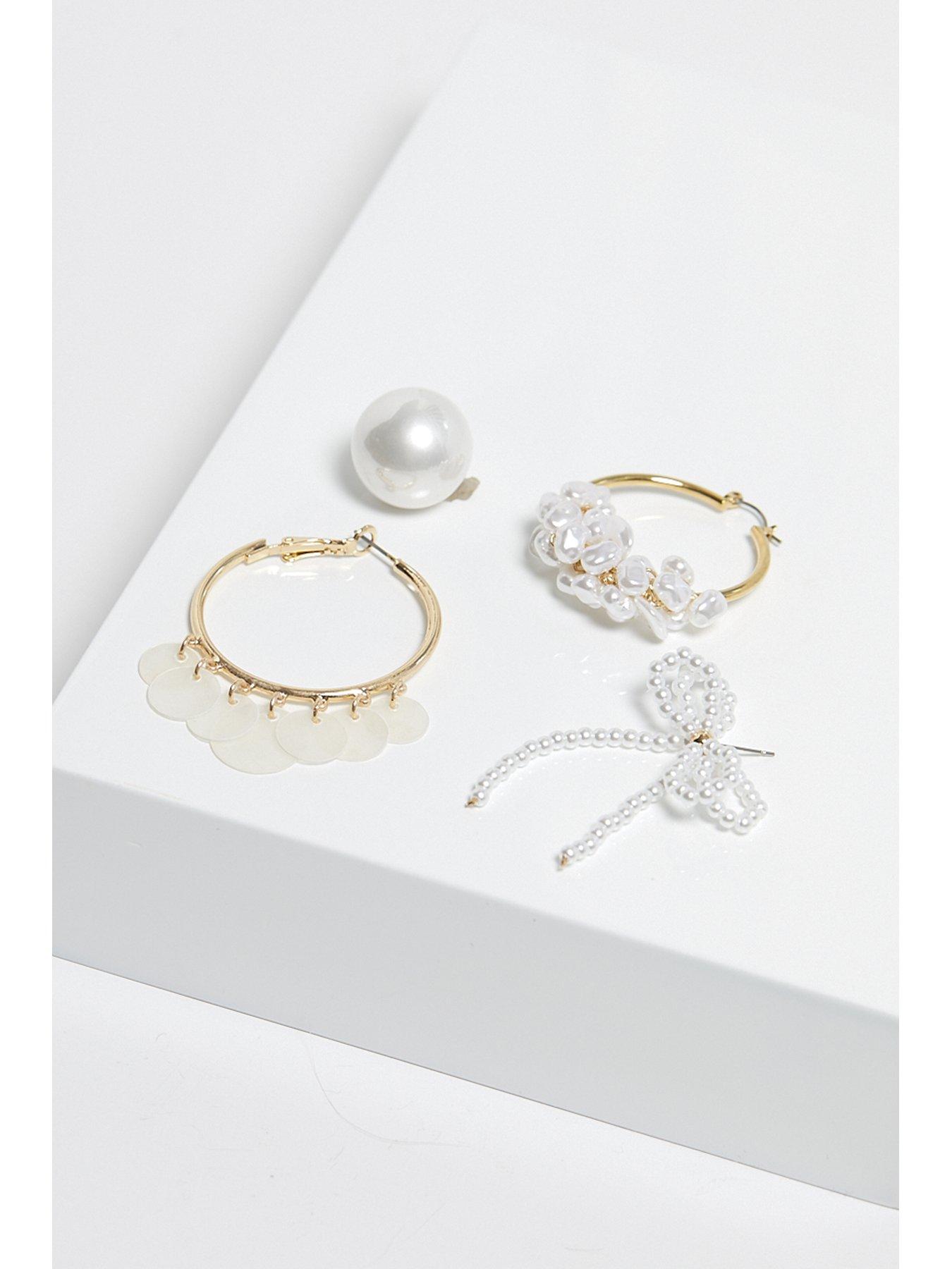  image of mood-gold-pearl-large-stud-earrings