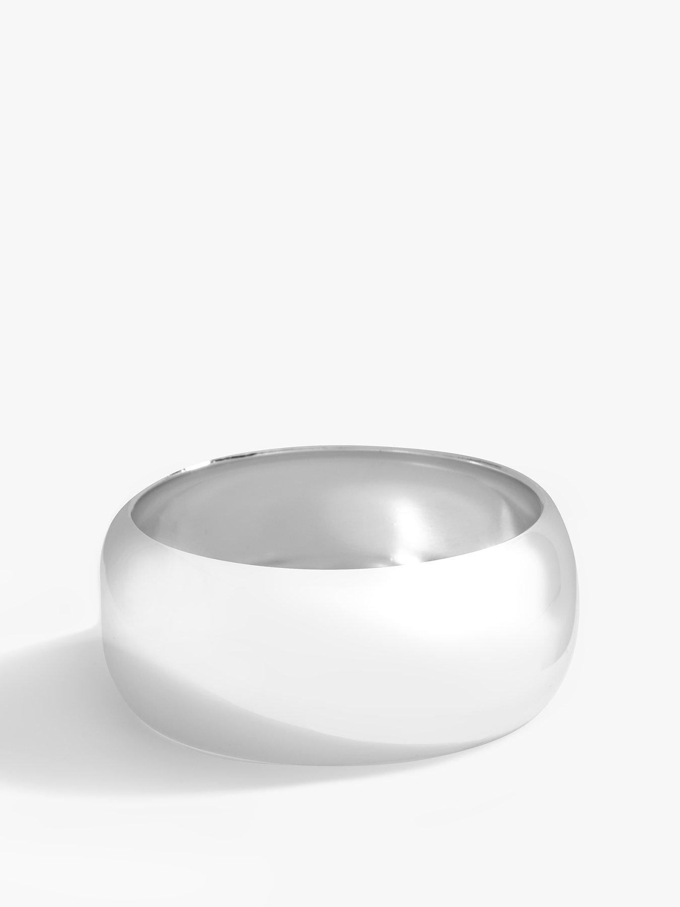  image of mood-silver-polished-statement-bangle-bracelet