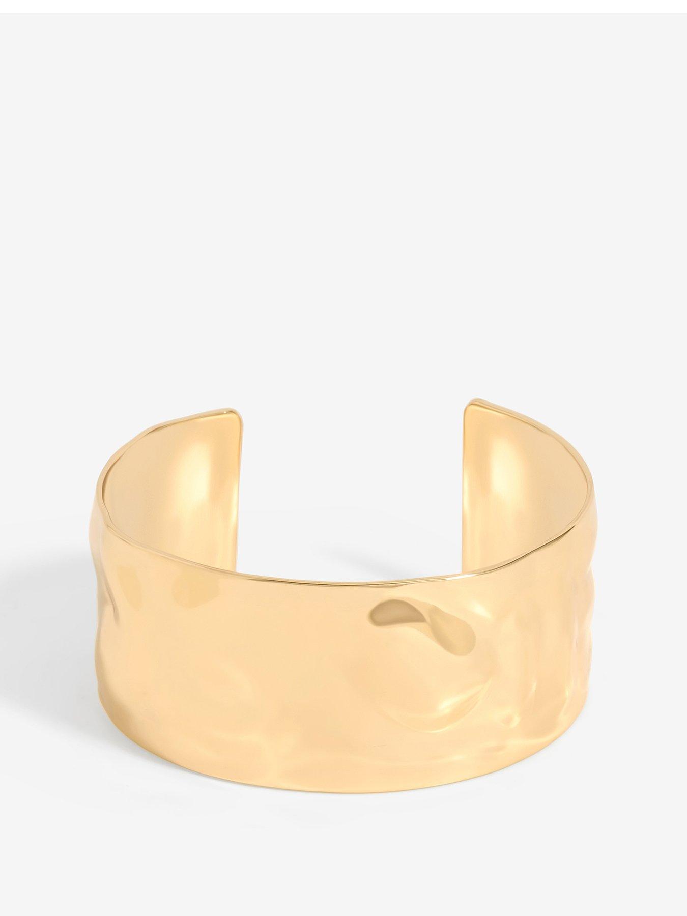  image of mood-gold-polished-molten-cuff-bracelet