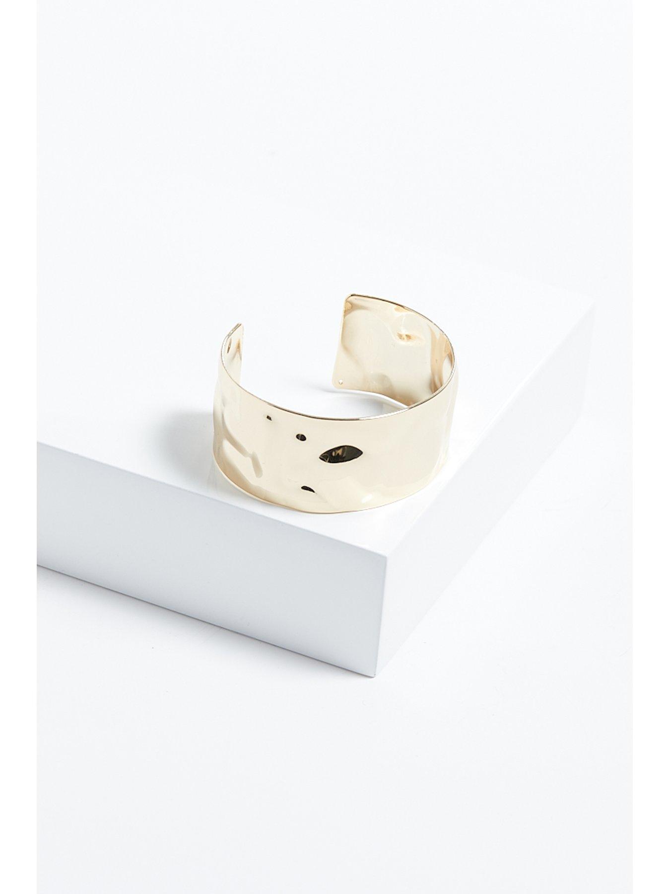  image of mood-gold-polished-molten-cuff-bracelet