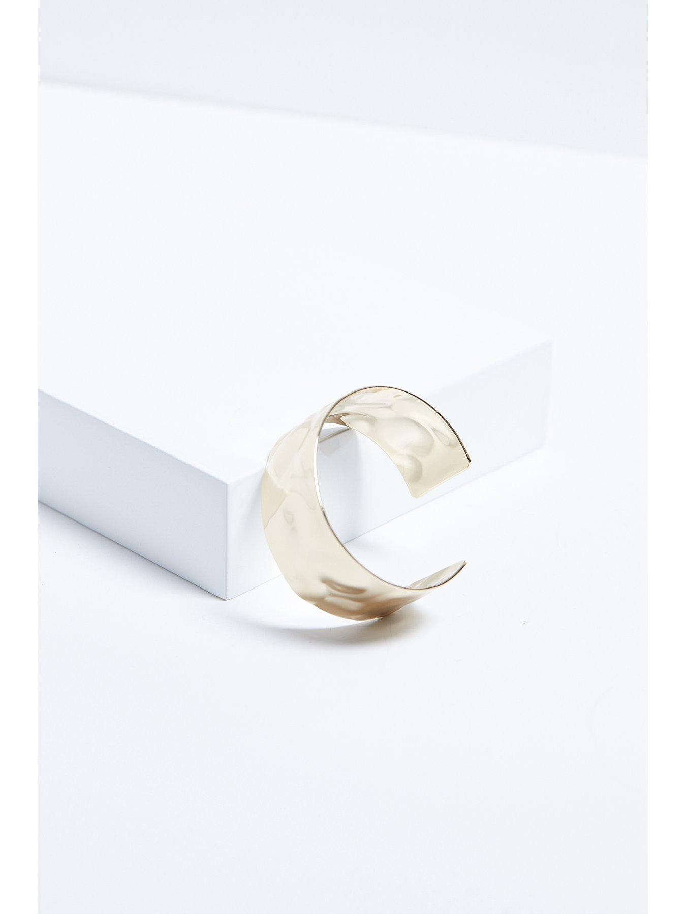  image of mood-gold-polished-molten-cuff-bracelet