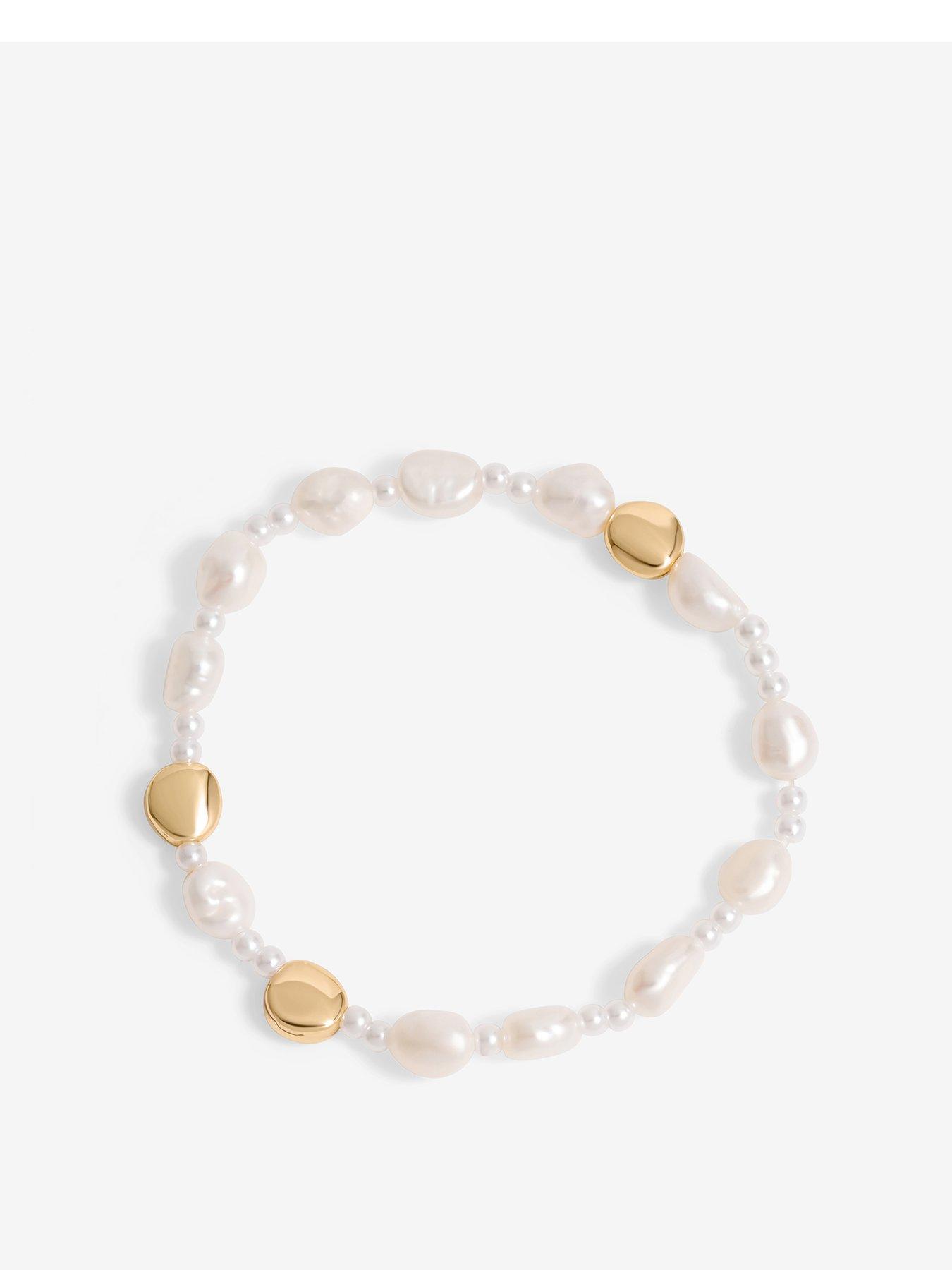 inicio-gold-plated-semi-precious-pearl-and-polished-stretch-bracelet-gift-pouch