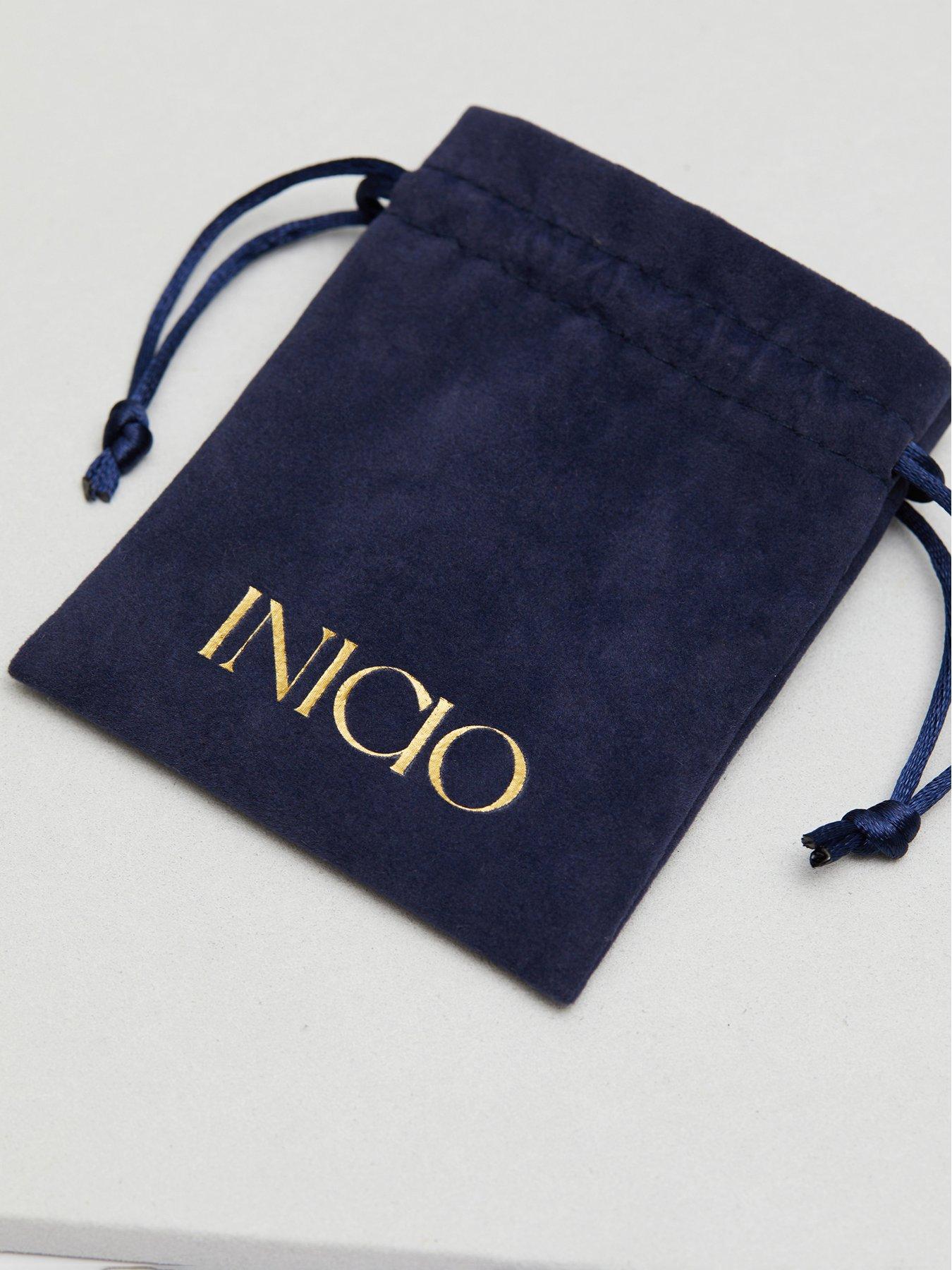  image of inicio-gold-plated-polished-ridged-allway-necklace-gift-pouch