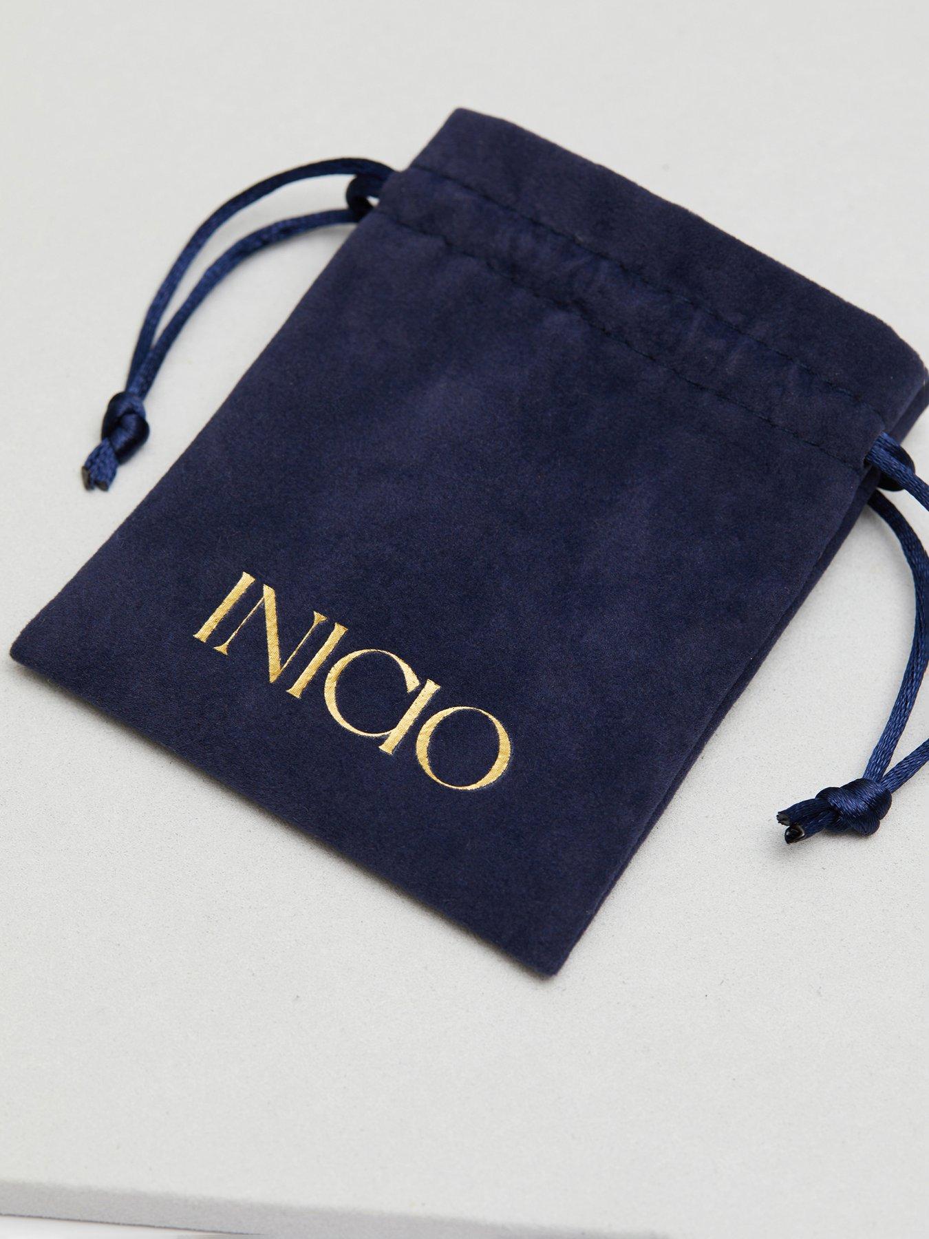  image of inicio-gold-plated-polished-ridged-bracelet-gift-pouch