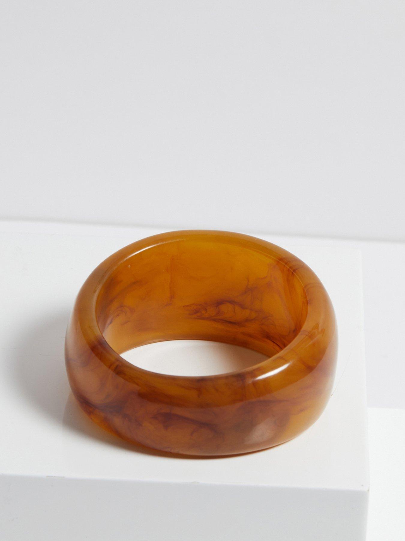  image of jon-richard-amber-marbled-wide-bangle