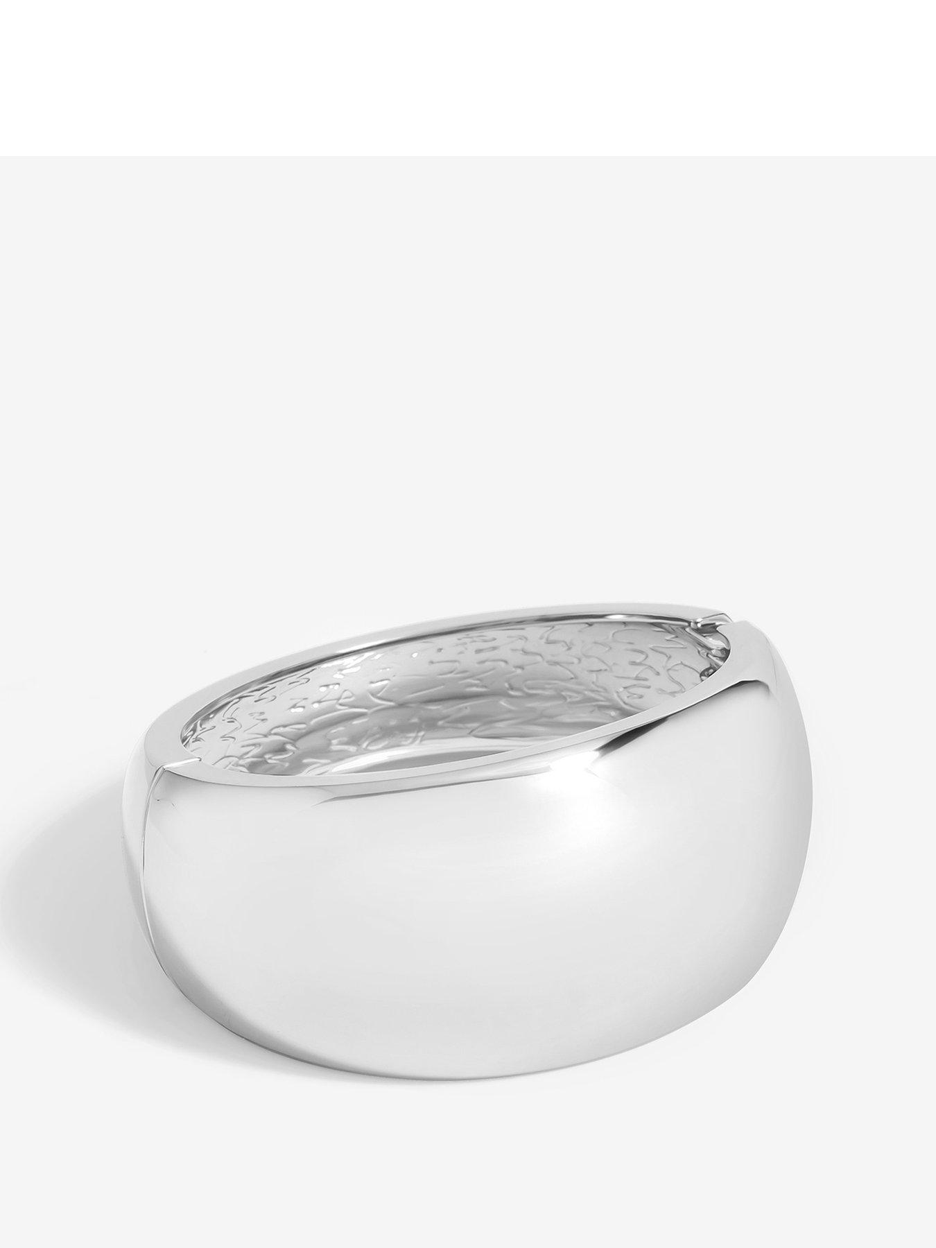  image of jon-richard-silver-plated-wide-polished-cuff