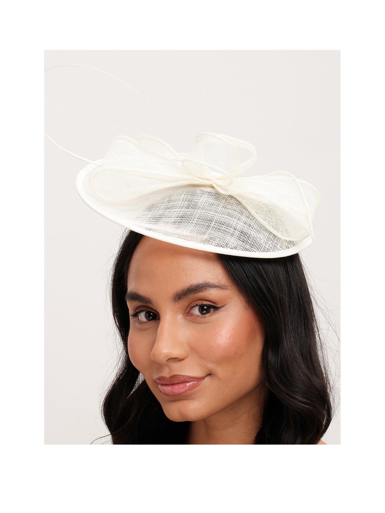 Jon Richard Ivory Woven Bow Fascinator
