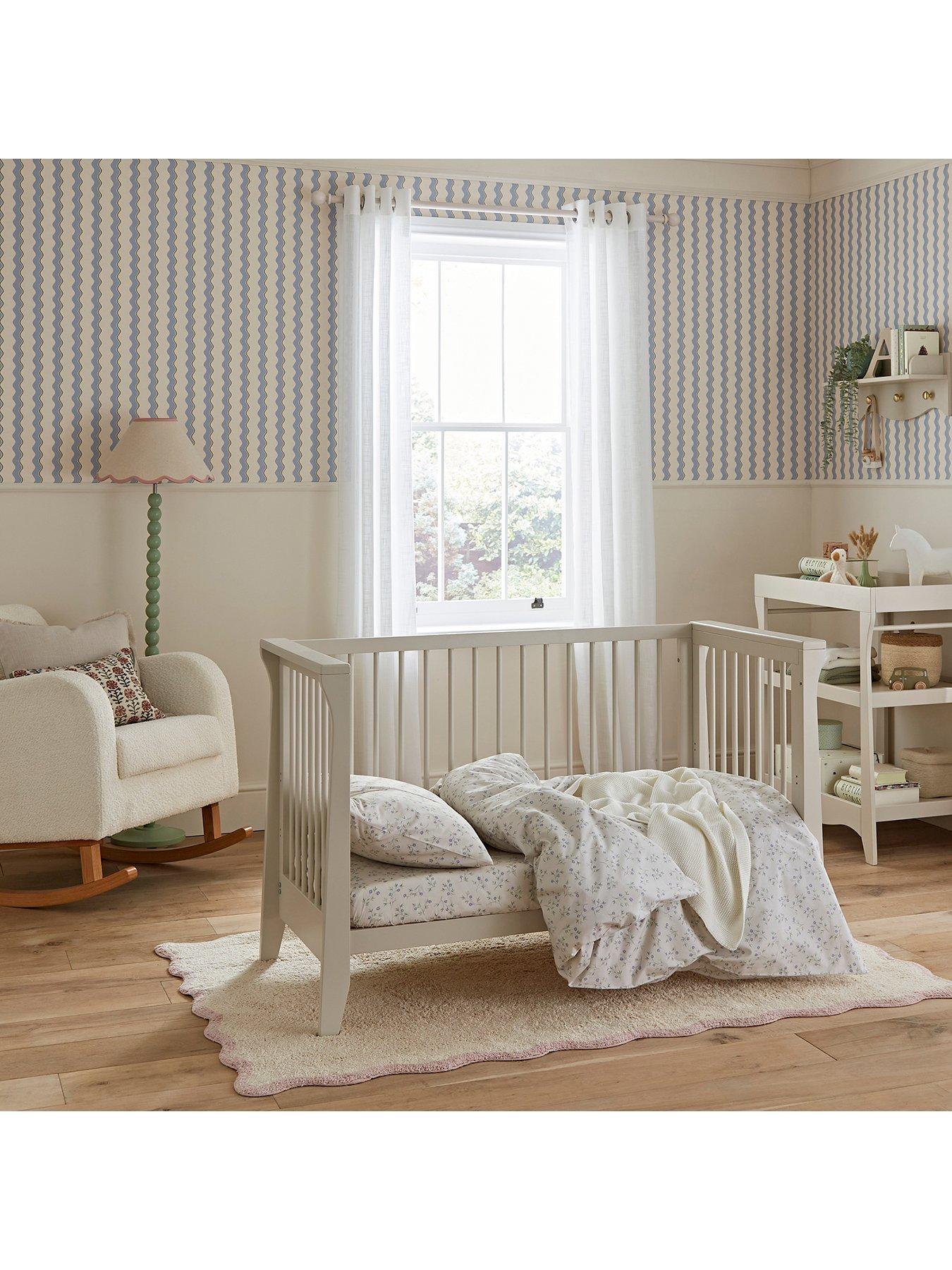  image of cuddleco-clara-mini-2-piece-nursery-furniture-set-cashmere