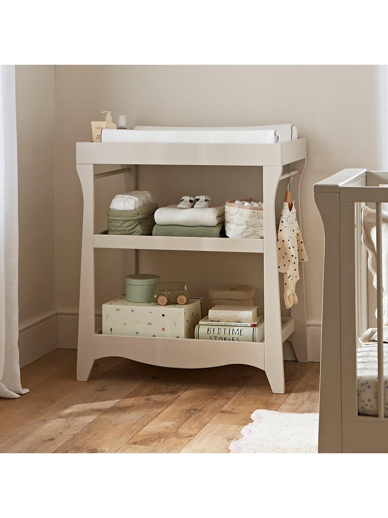  image of cuddleco-clara-mini-2-piece-nursery-furniture-set-cashmere