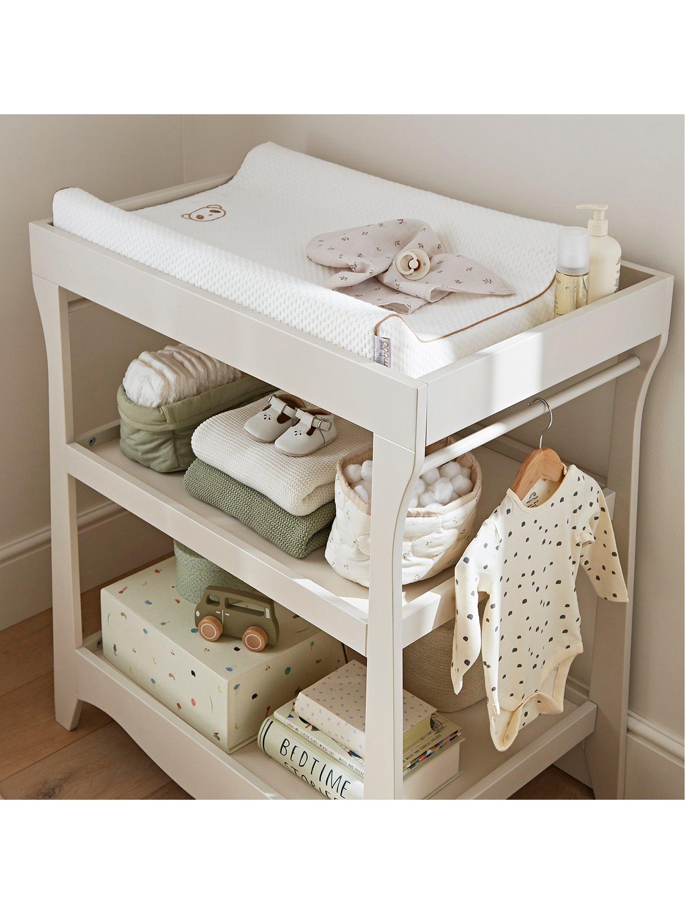  image of cuddleco-clara-mini-2-piece-nursery-furniture-set-cashmere