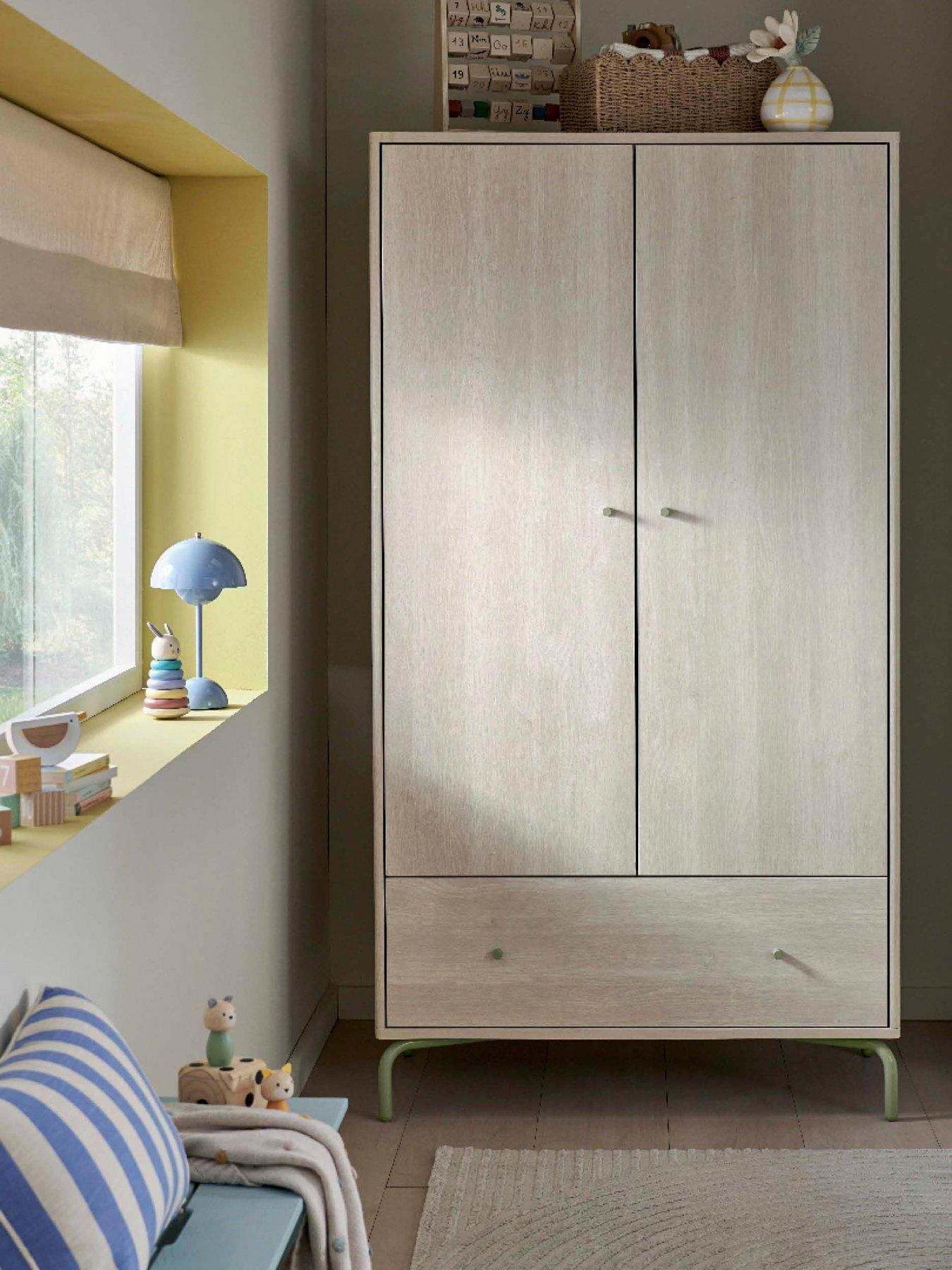 mamas-papas-kinlay-wardrobe-moss-green