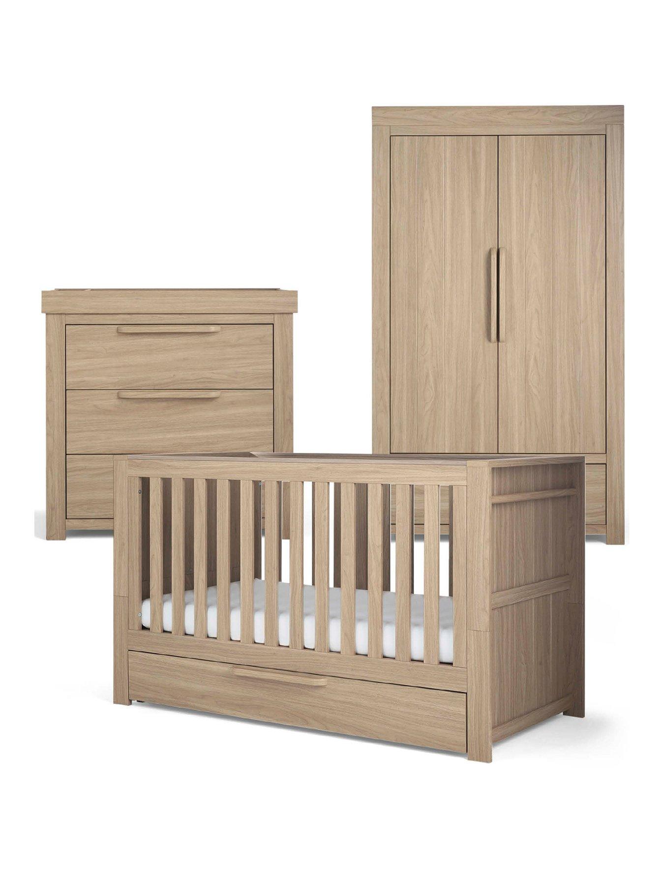 Image 2 of 7 of Mamas & Papas Mamas &amp; Papas Franklin Cot Bed, Dresser Changer and Wardrobe