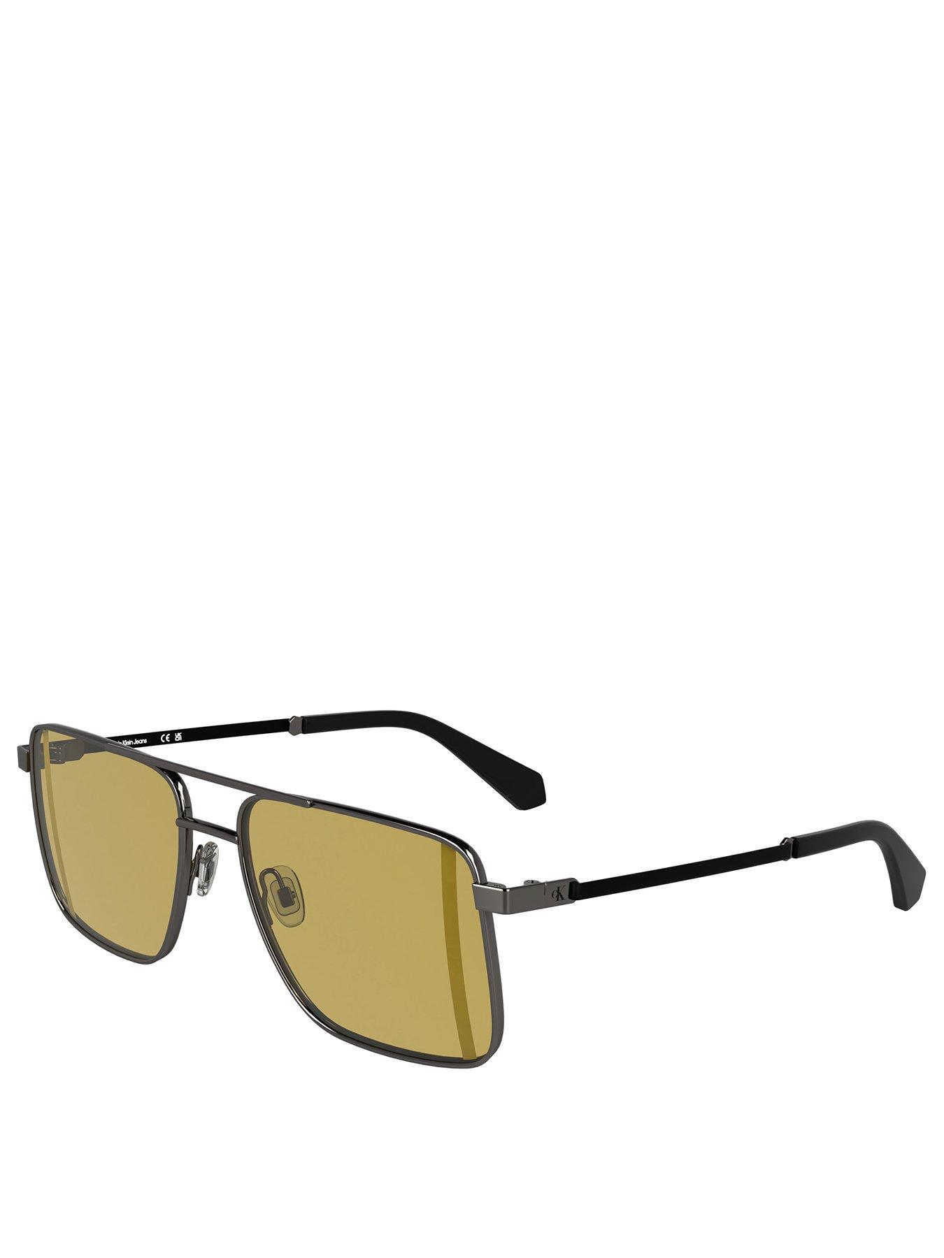 undefined Ckj Ckj25201S Metal Navigator Sunglasses - Brown