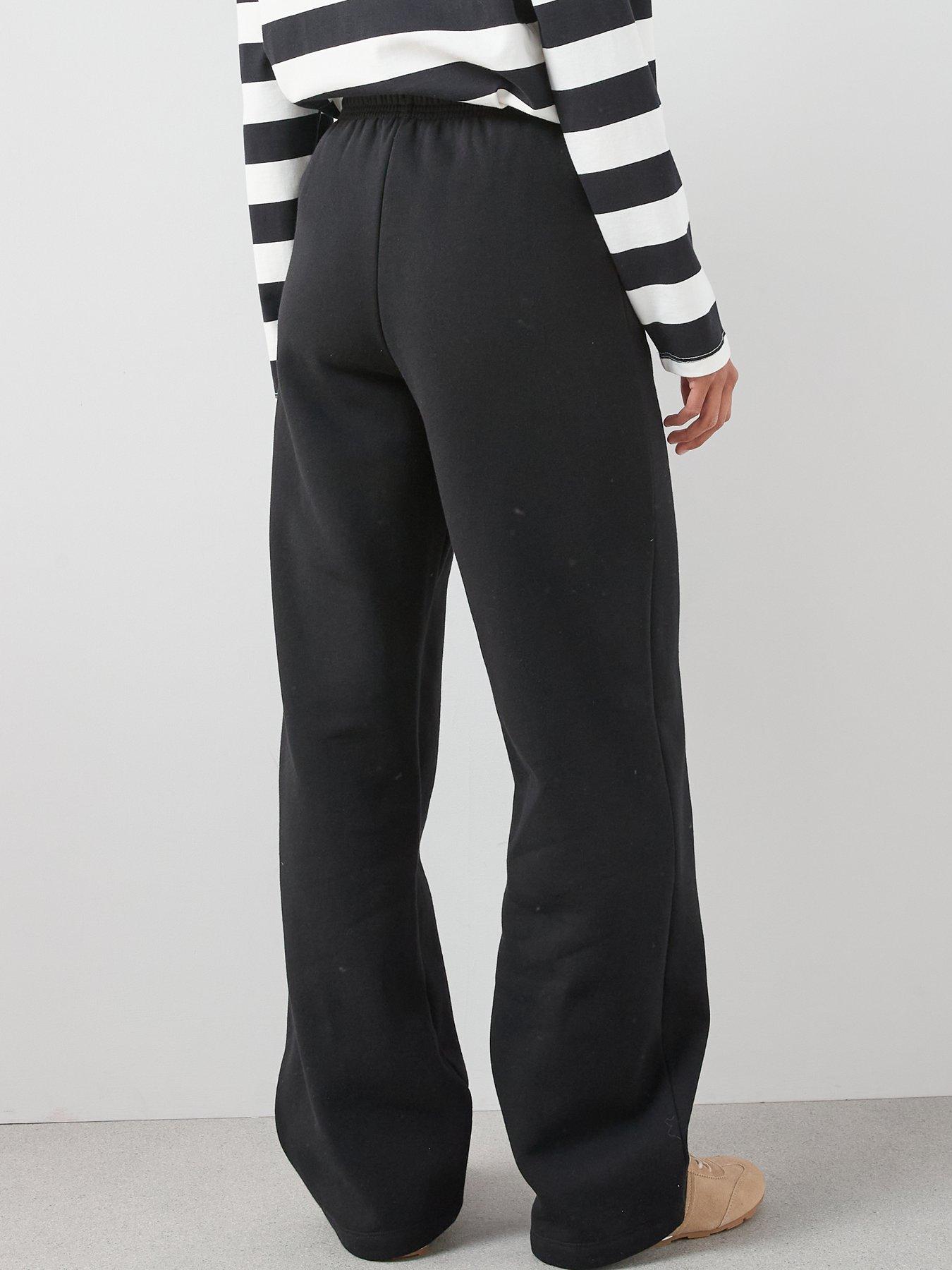 Image 2 of 6 of The Very Collection Womens Wide Leg Drawstring Relaxed Joggers - Black