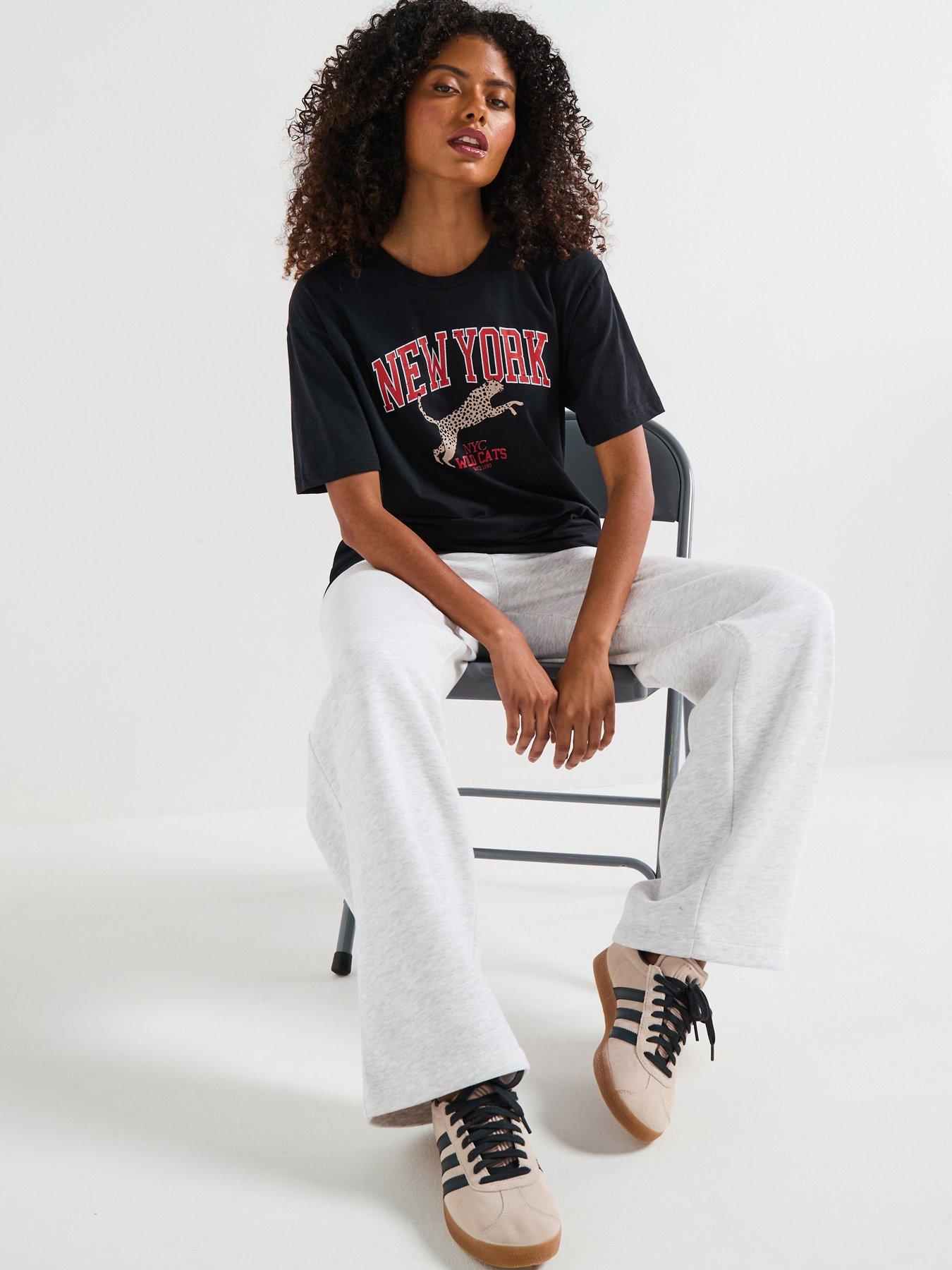 Image 1 of 5 of V by Very Wide Leg Jogger - Grey
