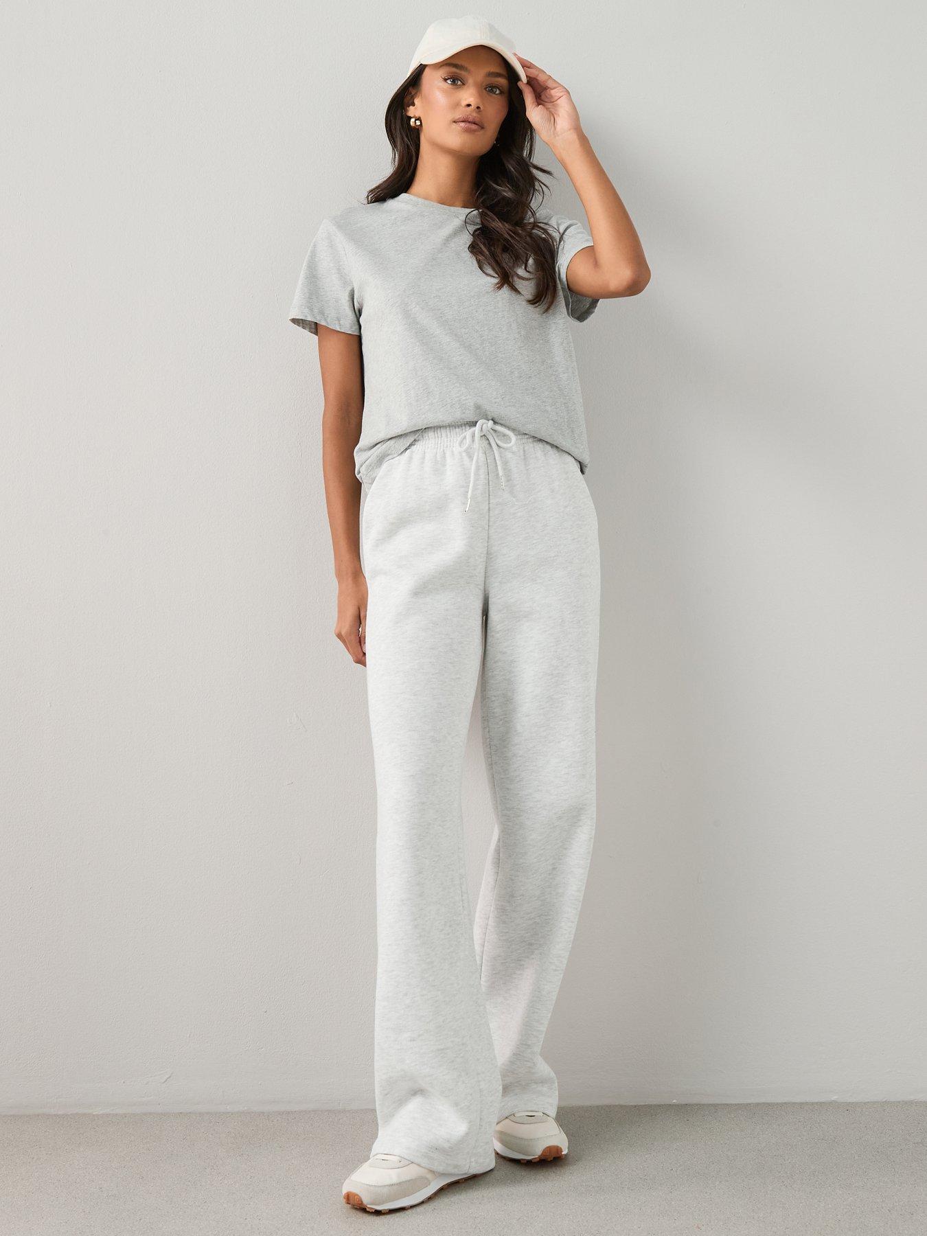 Image 6 of 7 of The Very Collection Womens Wide Leg Relaxed Jogging Bottoms - Grey