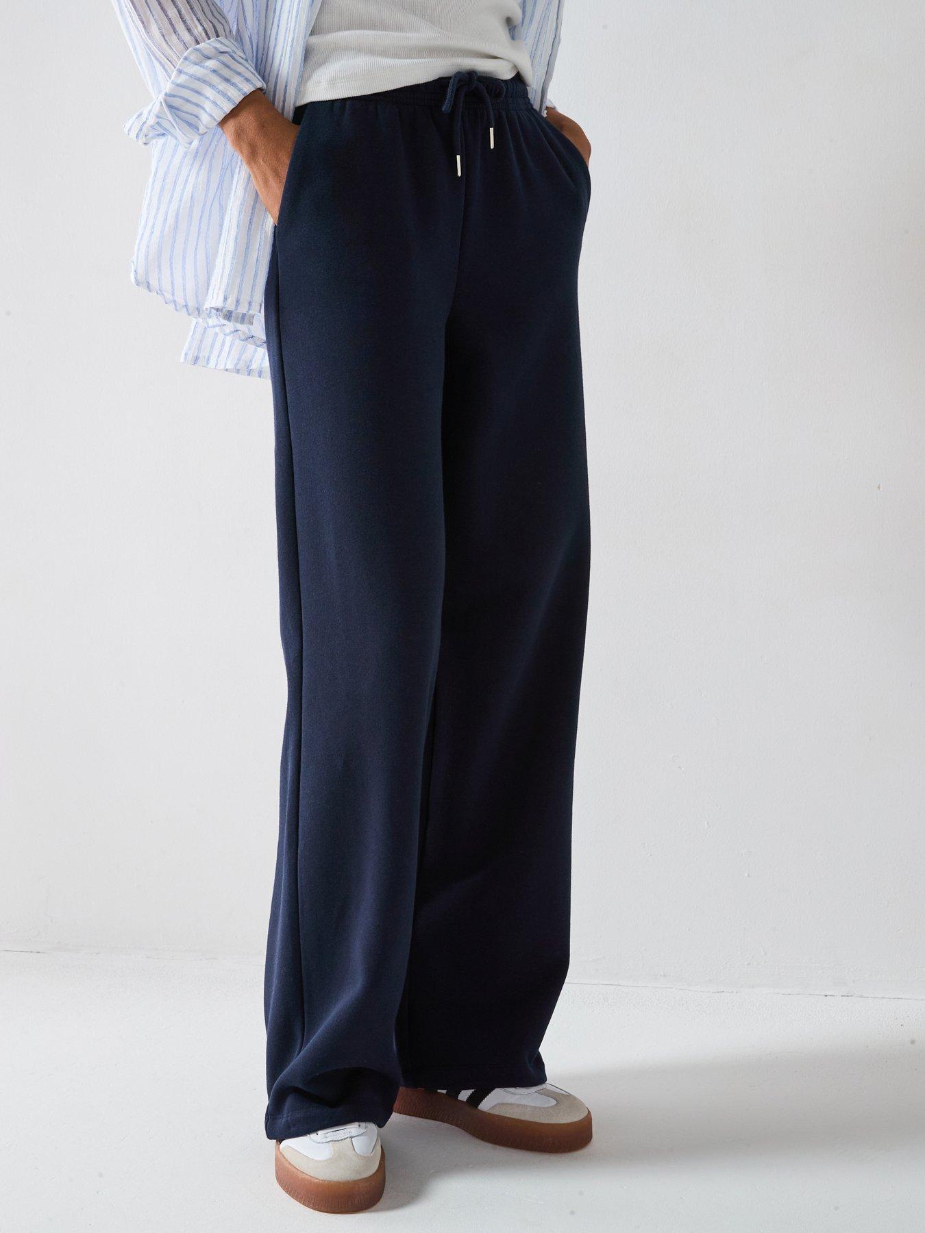 undefined Wide Leg Jogger - Navy