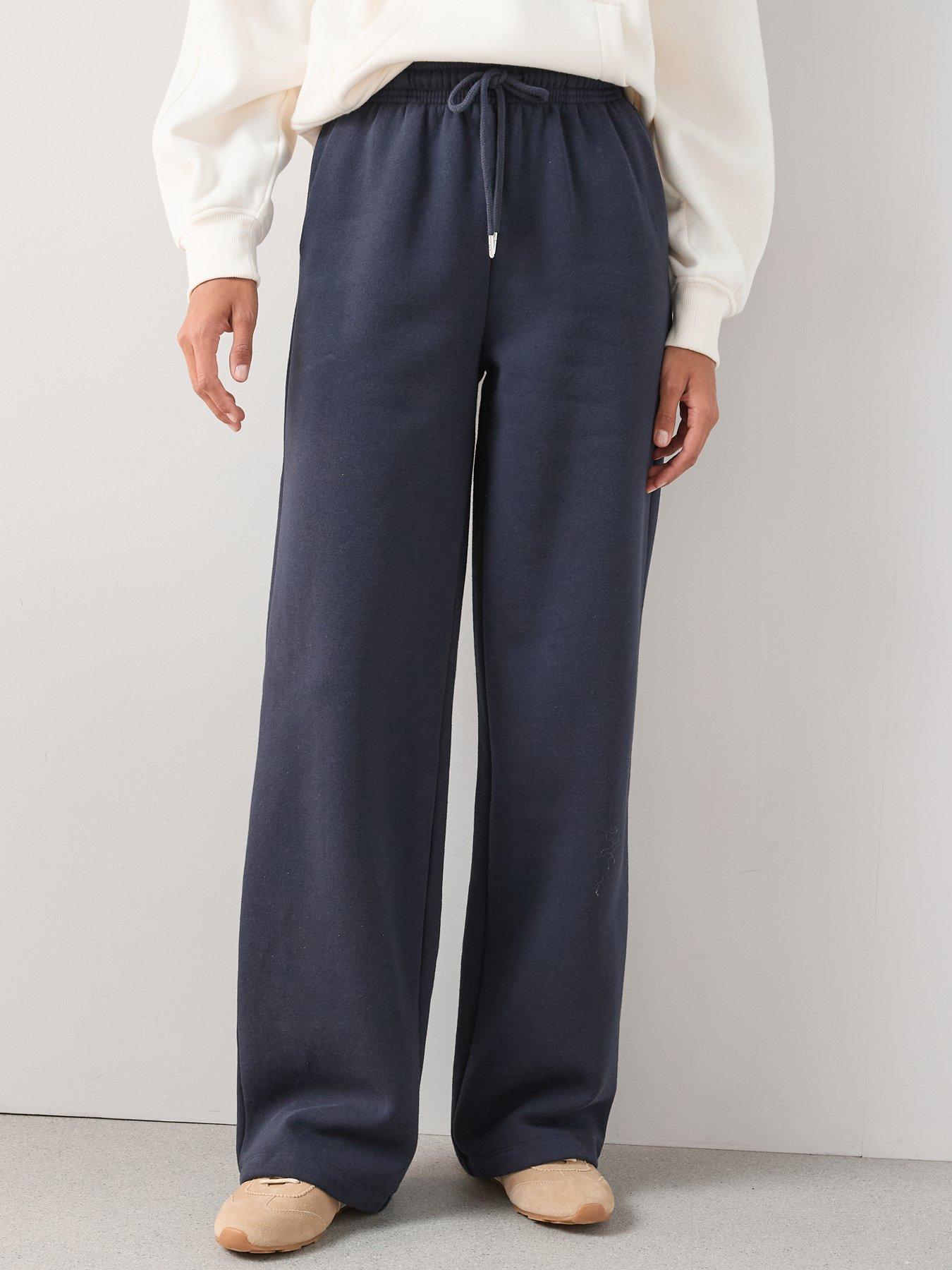  image of the-very-collection-wide-leg-relaxed-joggers-navy