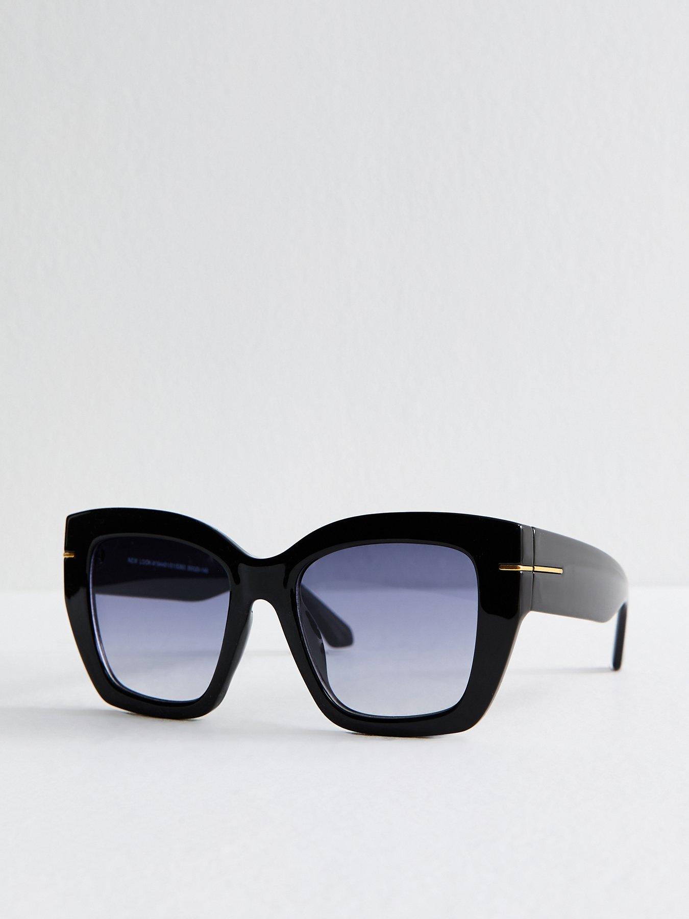undefined Chunky D-Frame Sunglasses - Black