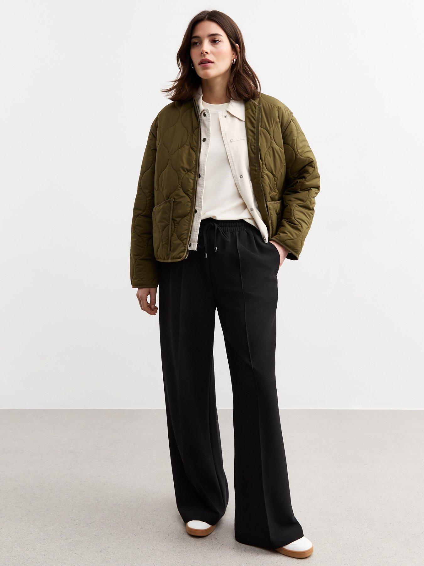  image of new-look-white-cotton-button-up-twill-shacket