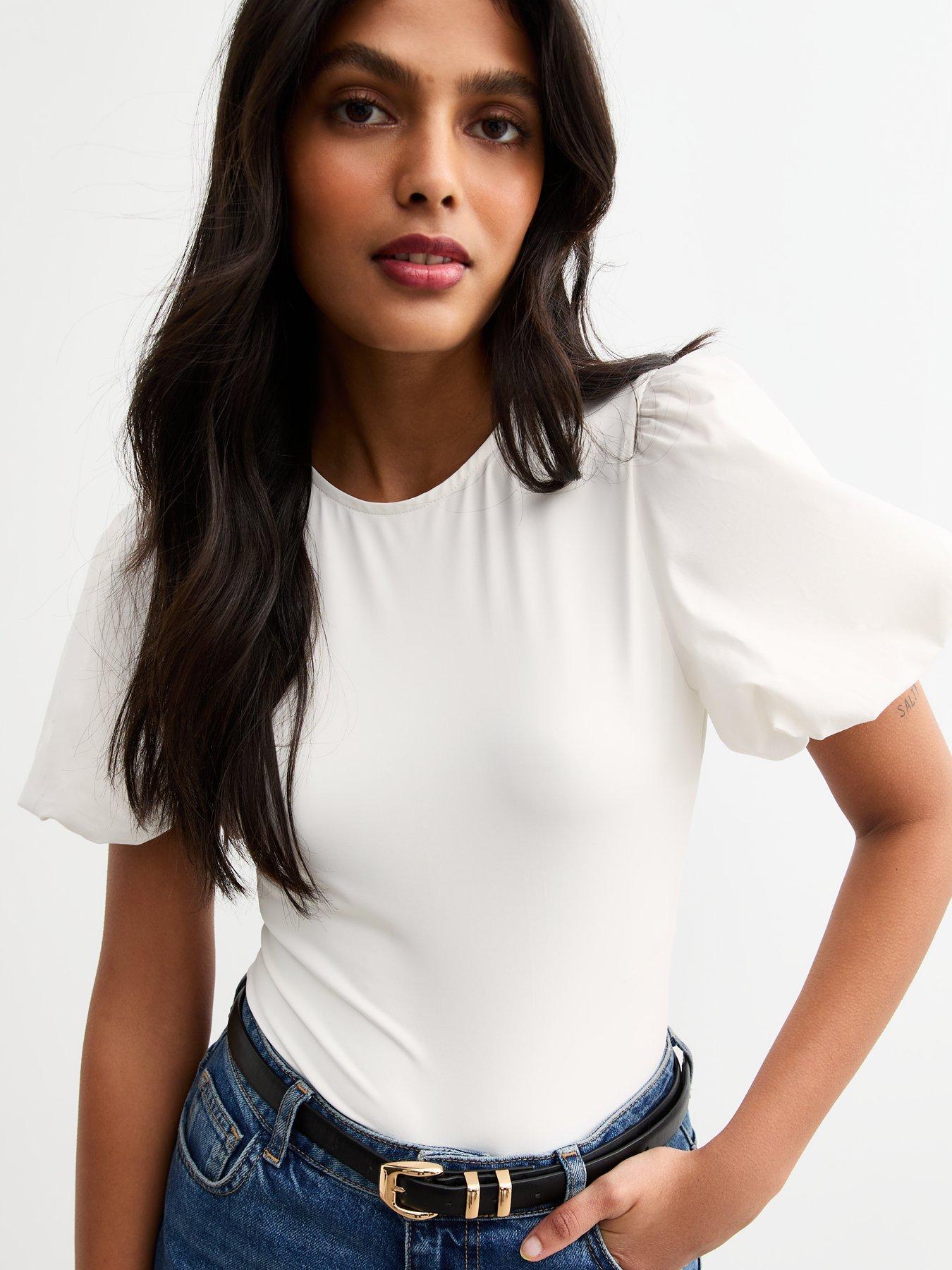new-look-white-puff-sleeve-bodysuit