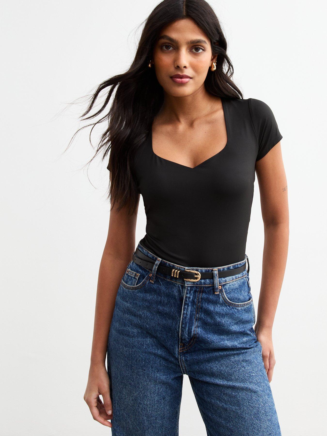 new-look-black-sweetheart-neck-jersey-bodysuit