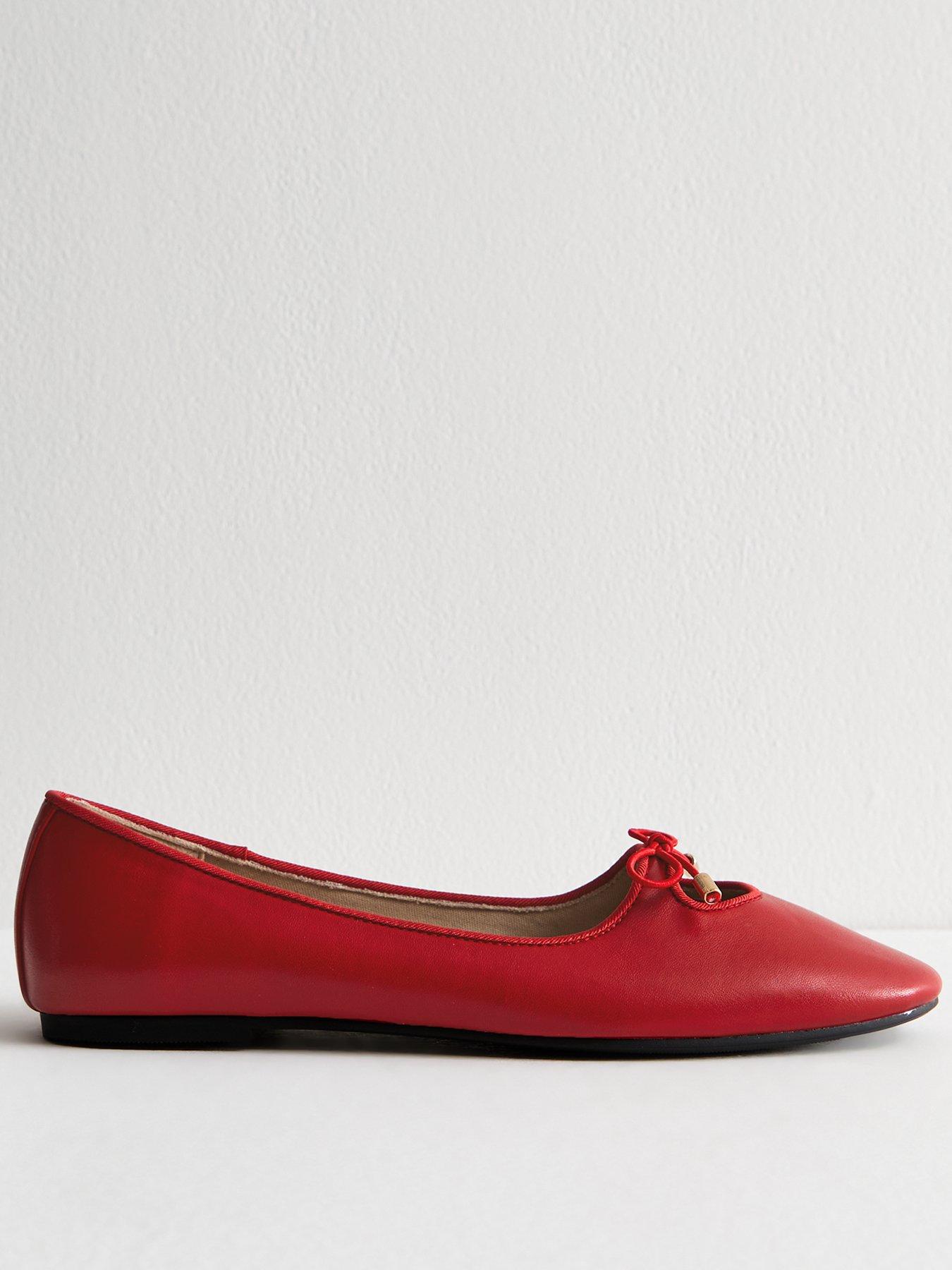 new-look-red-cutout-faux-leather-ballet-pumps